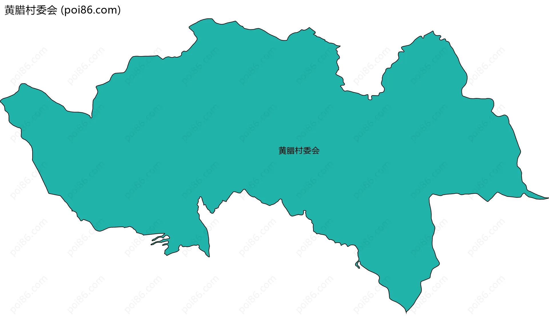黄腊村委会边界地图