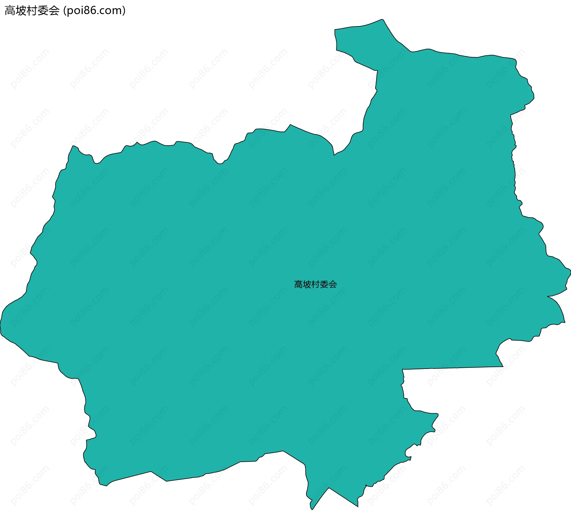 高坡村委会边界地图