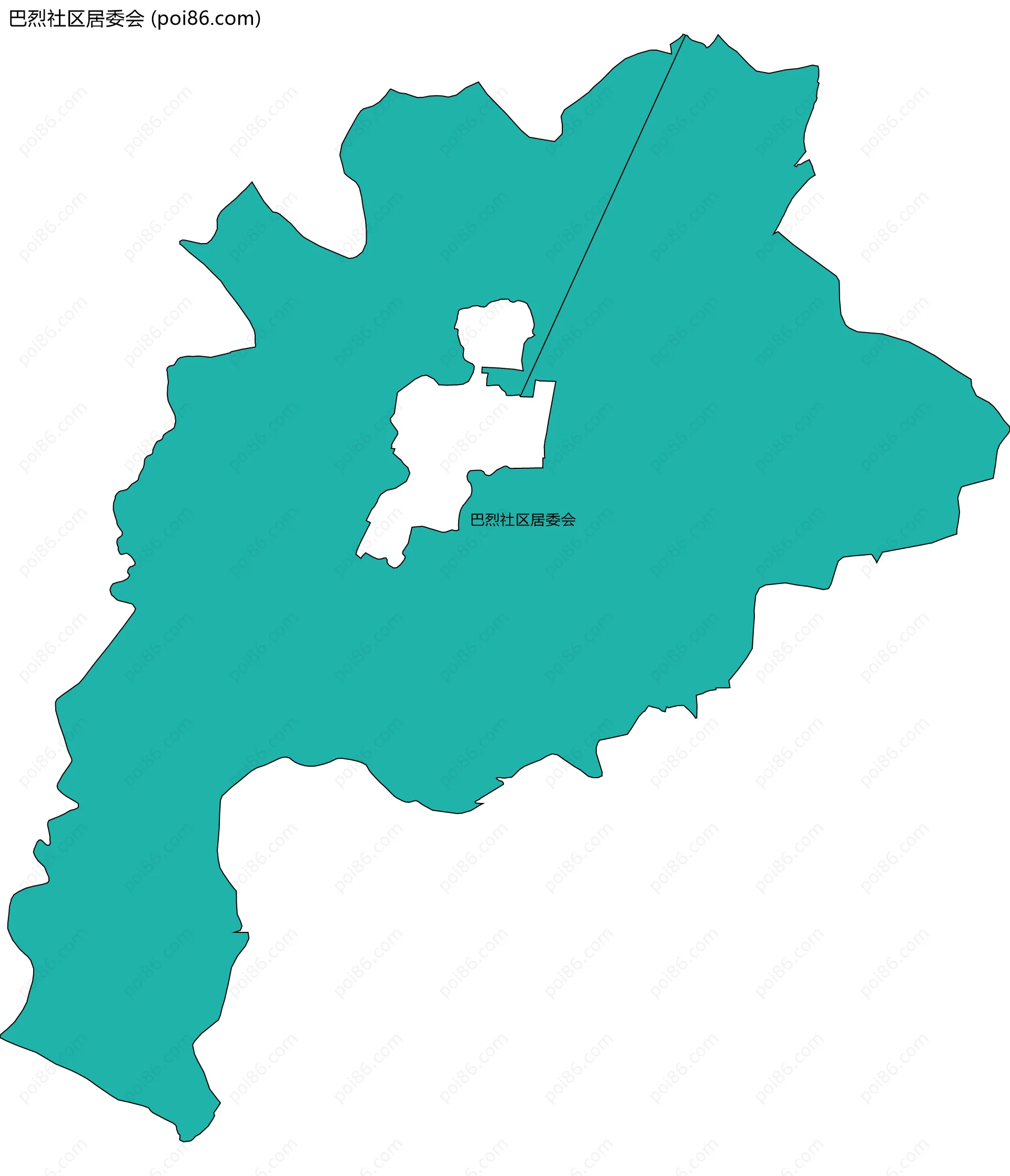 巴烈社区居委会边界地图