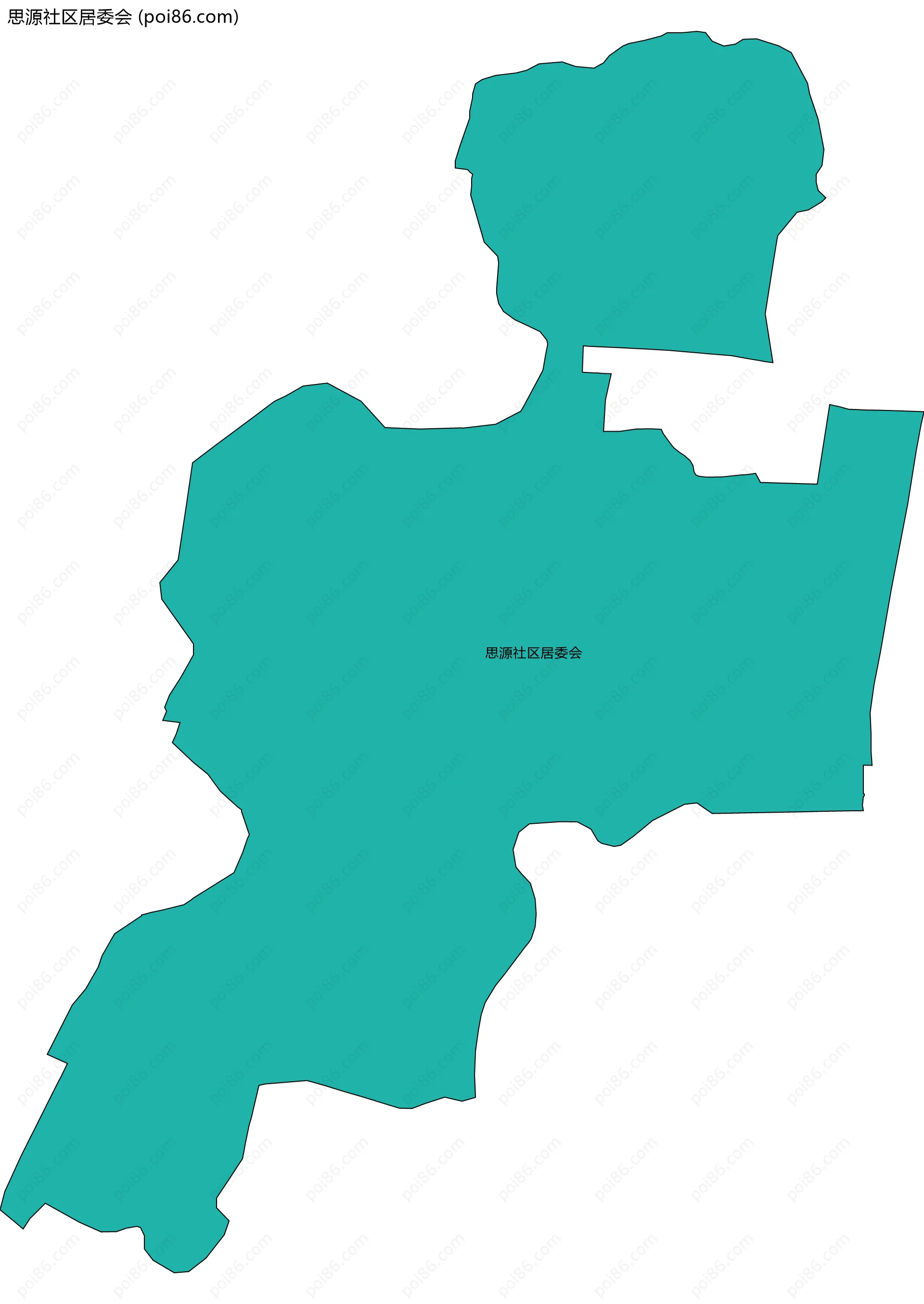 思源社区居委会边界地图