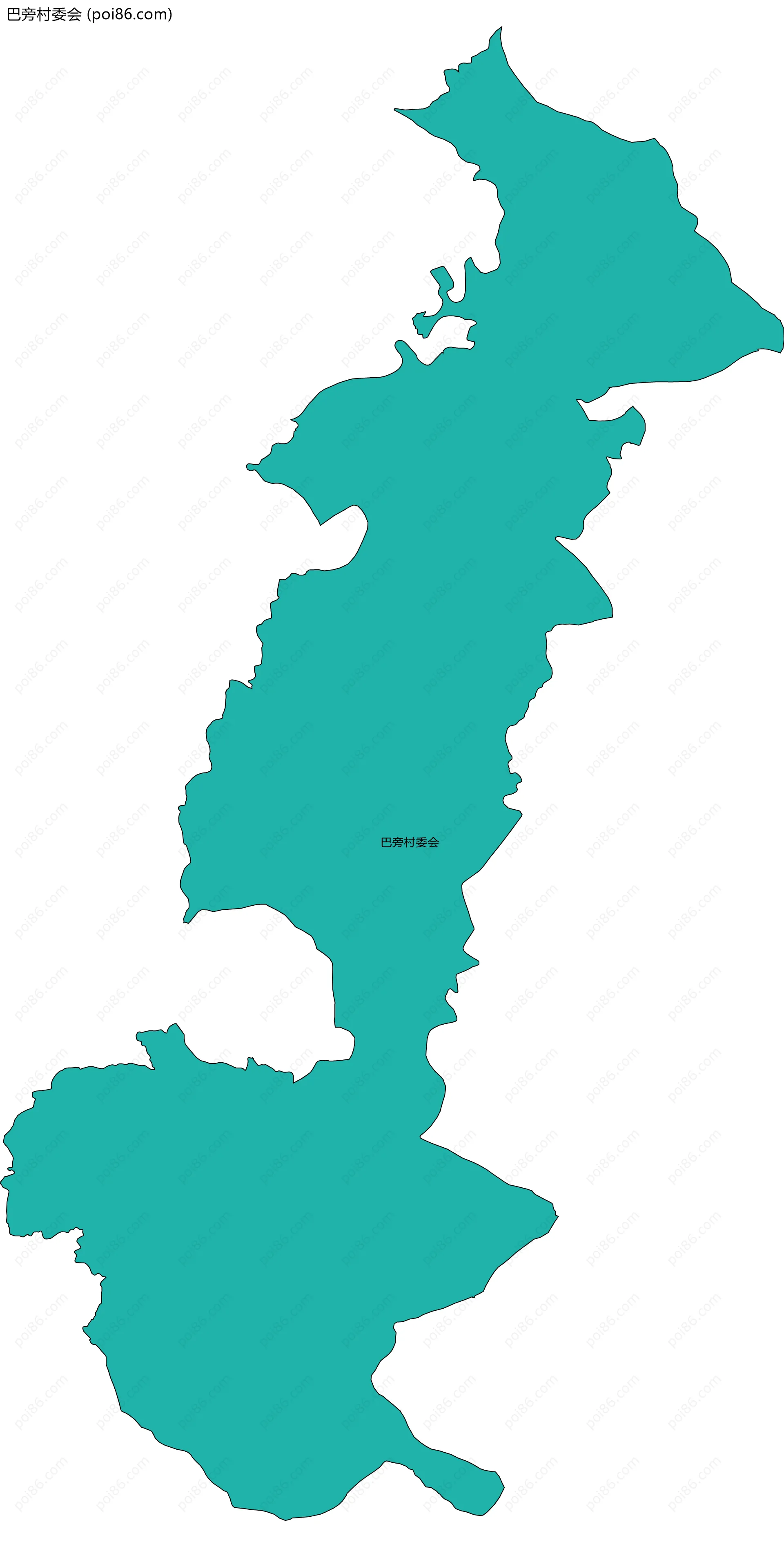 巴旁村委会边界地图