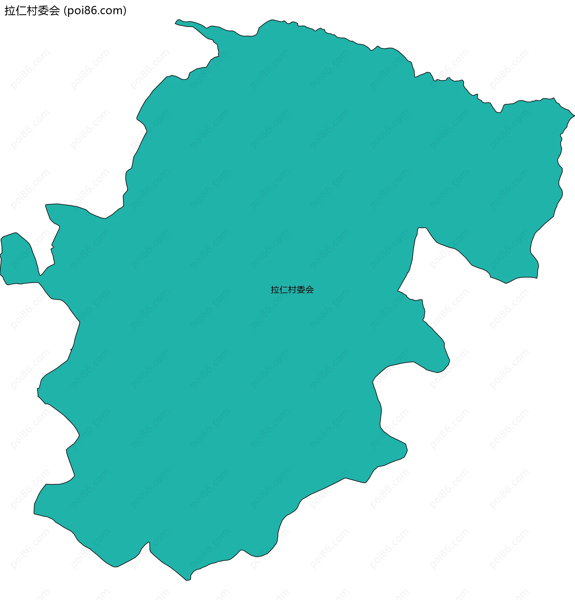 拉仁村委会边界地图