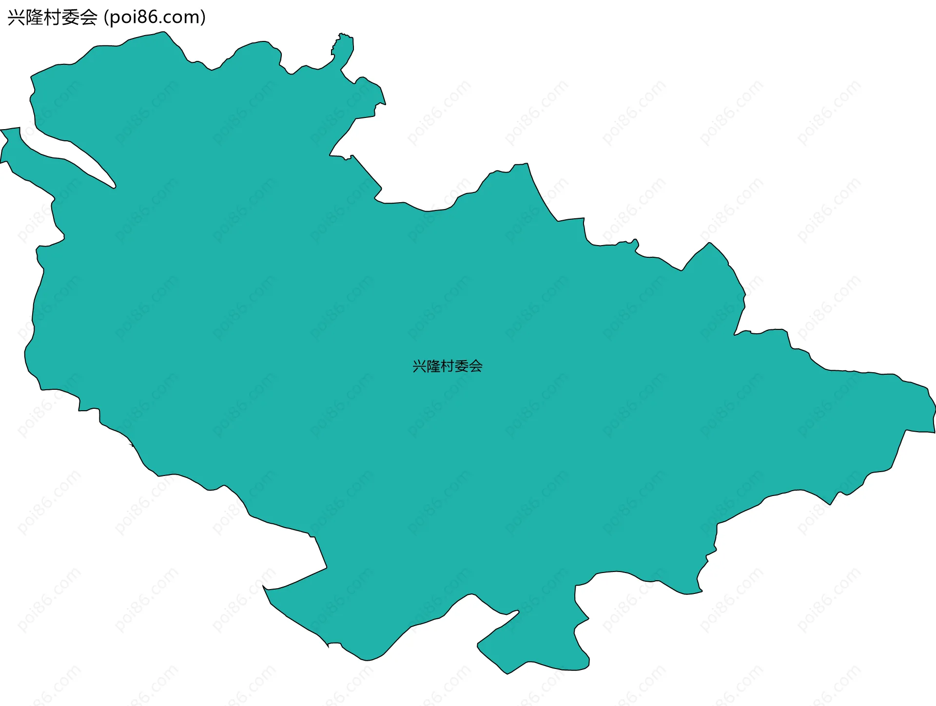 兴隆村委会边界地图