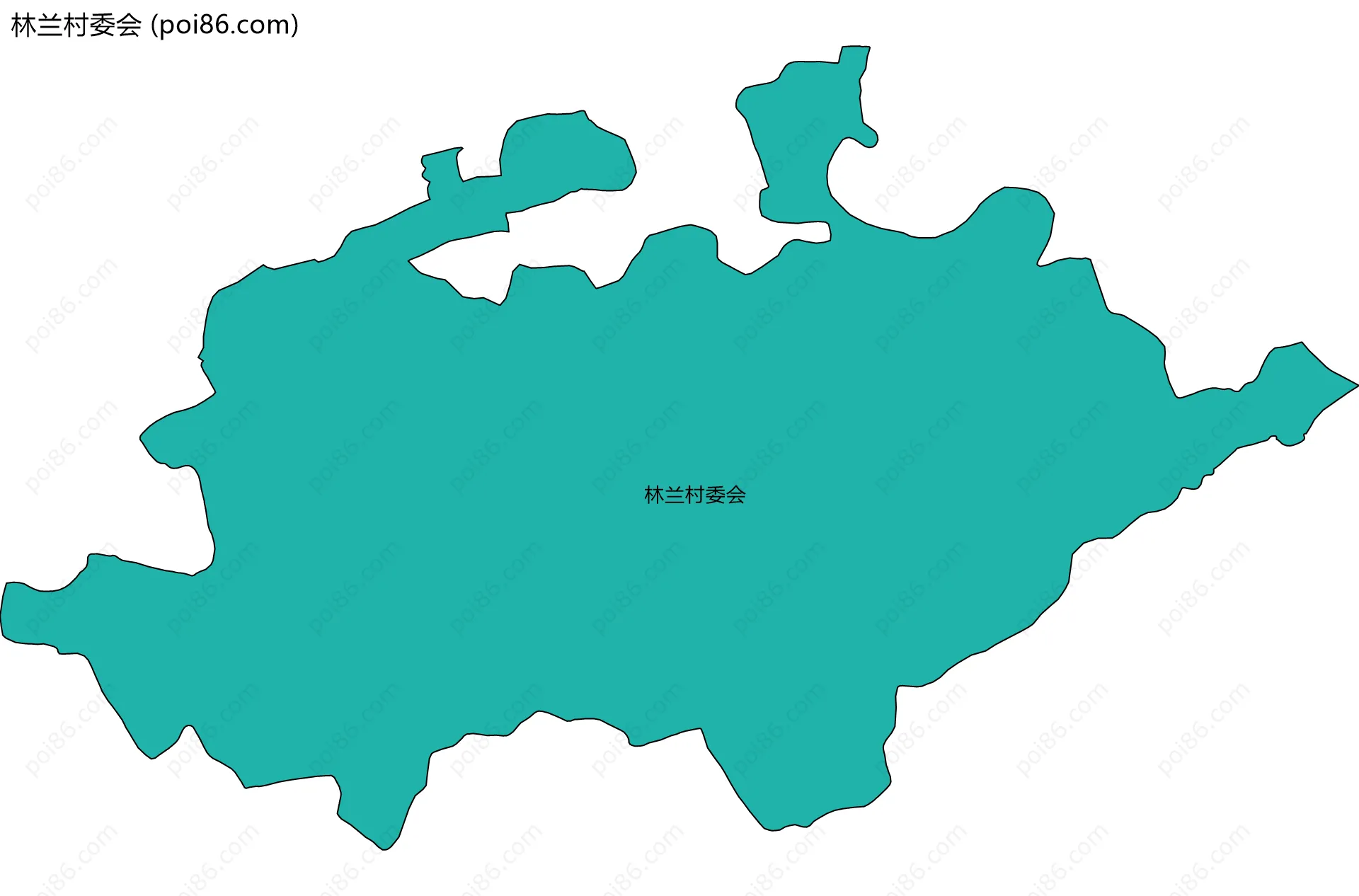 林兰村委会边界地图