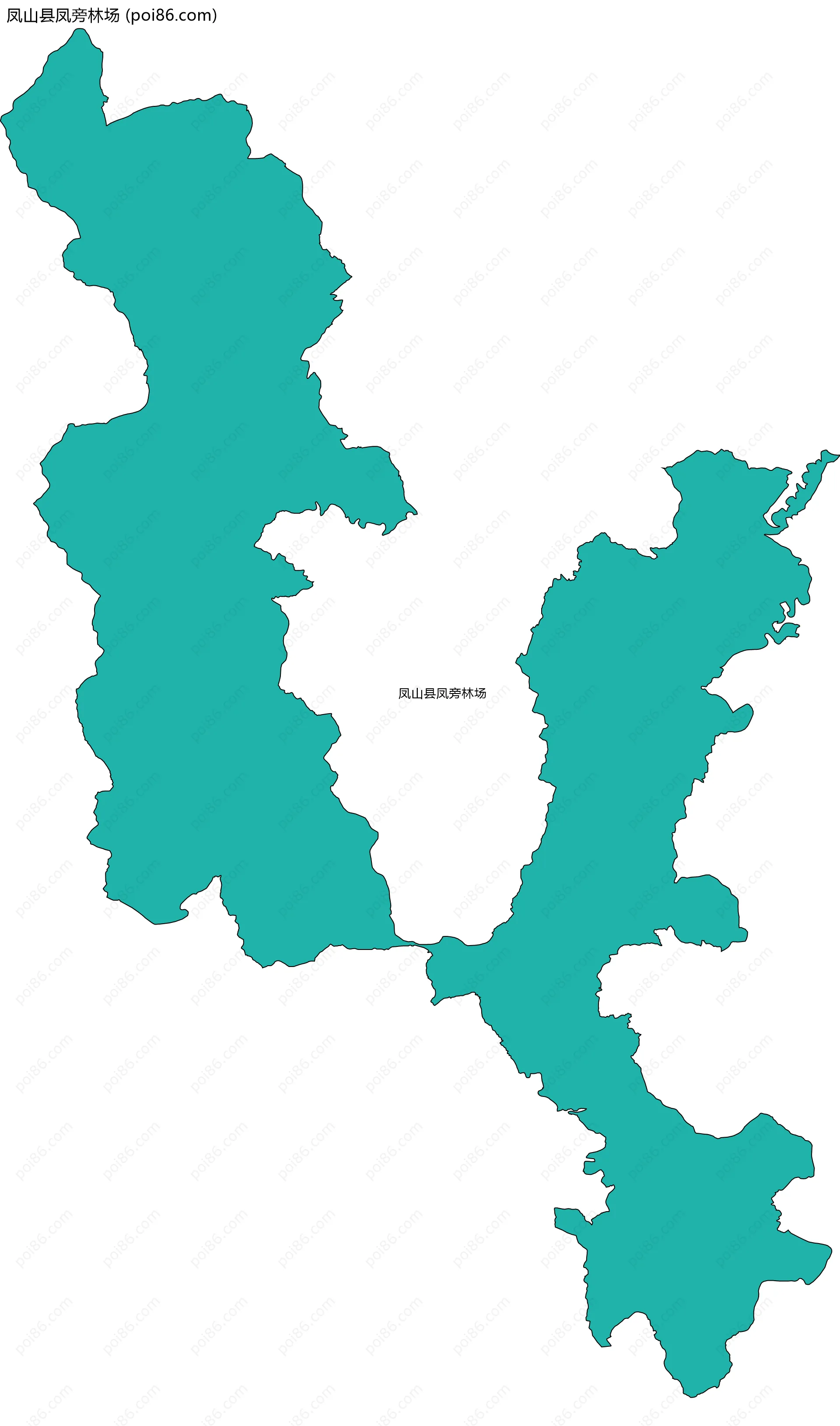 凤山县凤旁林场边界地图