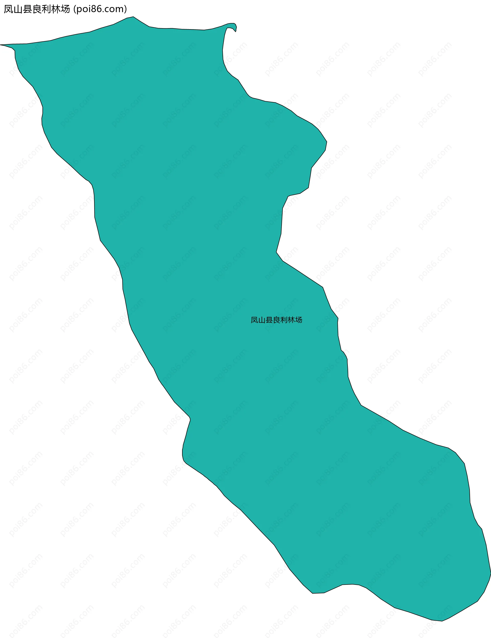 凤山县良利林场边界地图