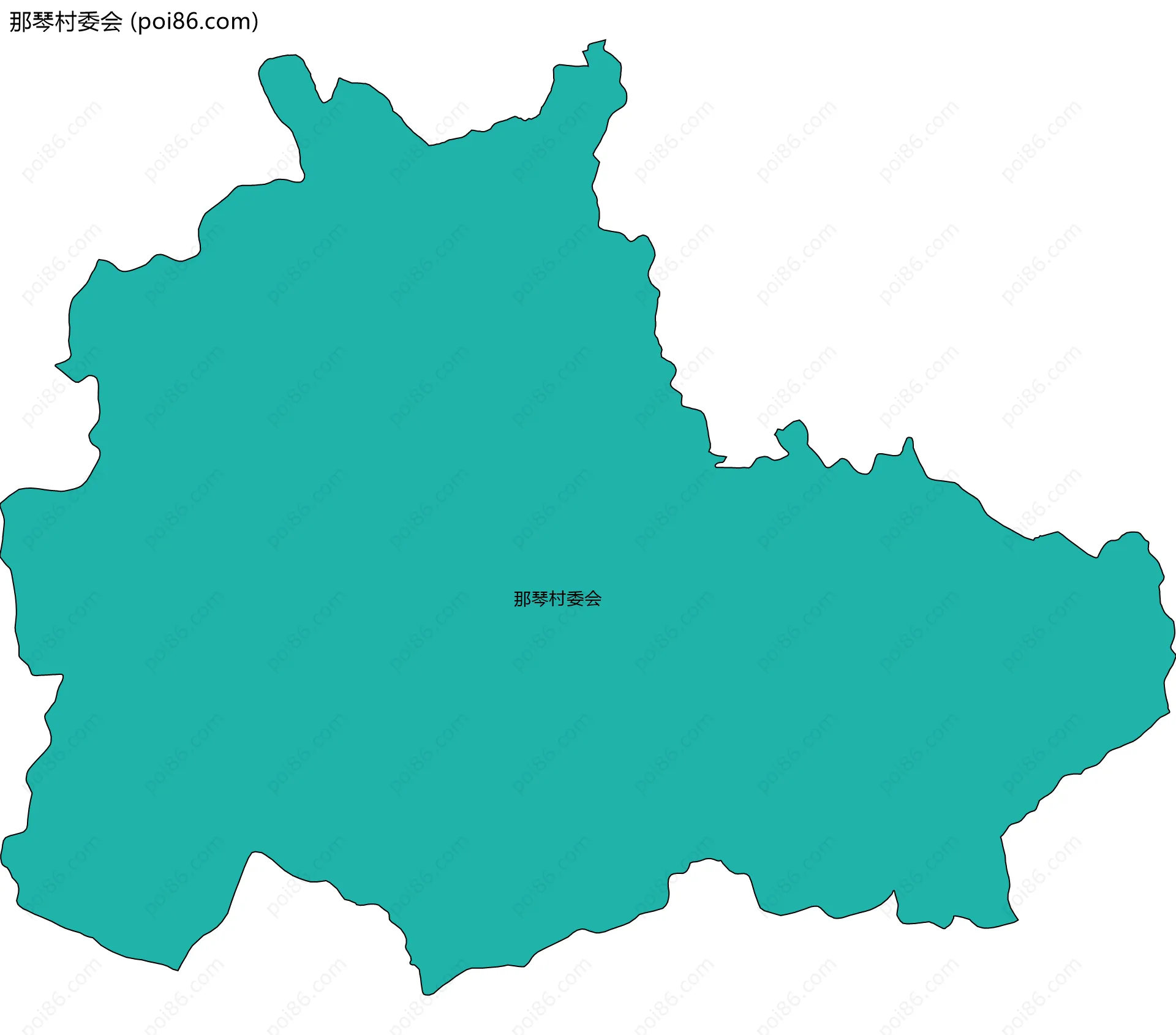 那琴村委会边界地图