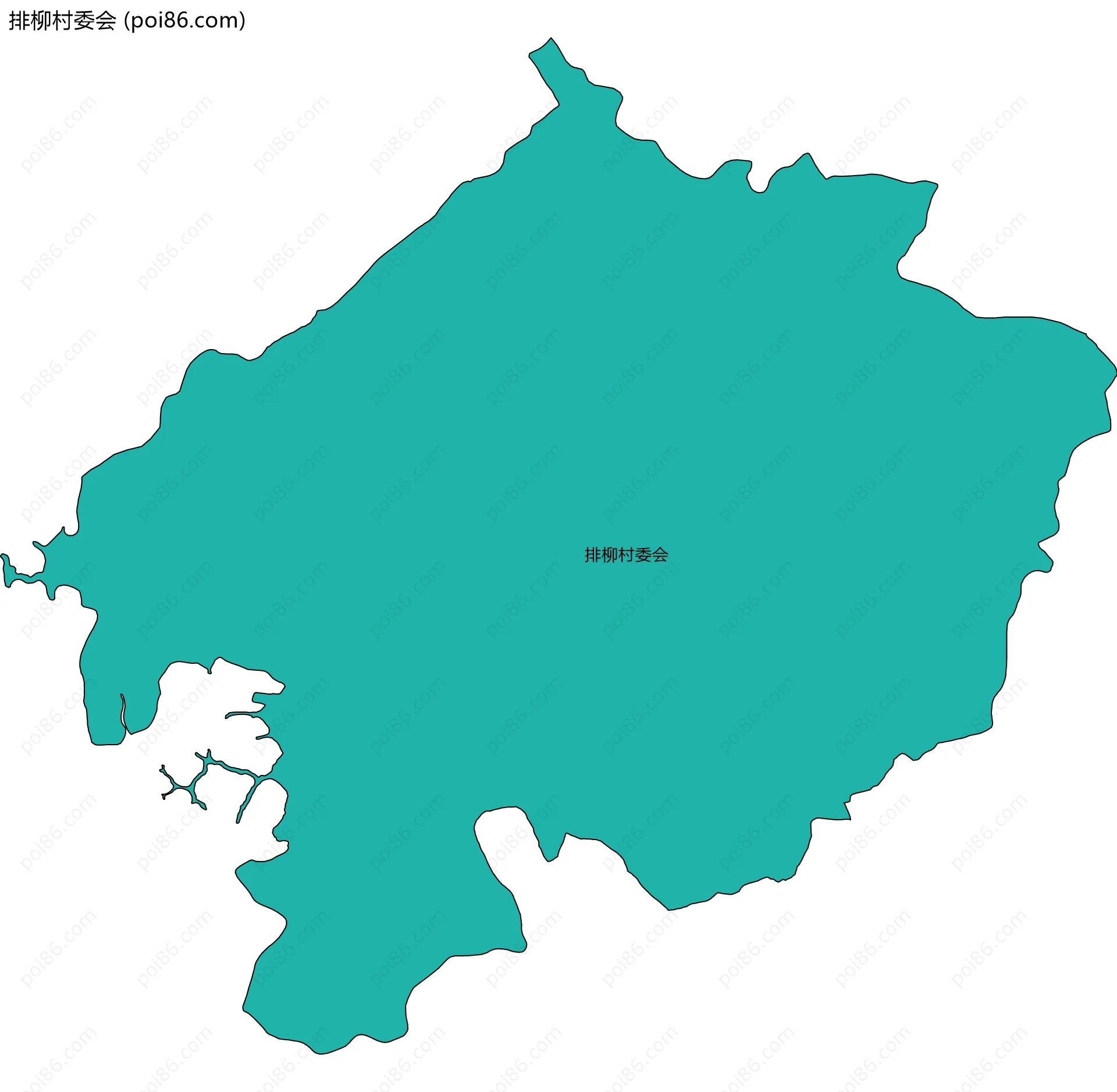 排柳村委会边界地图