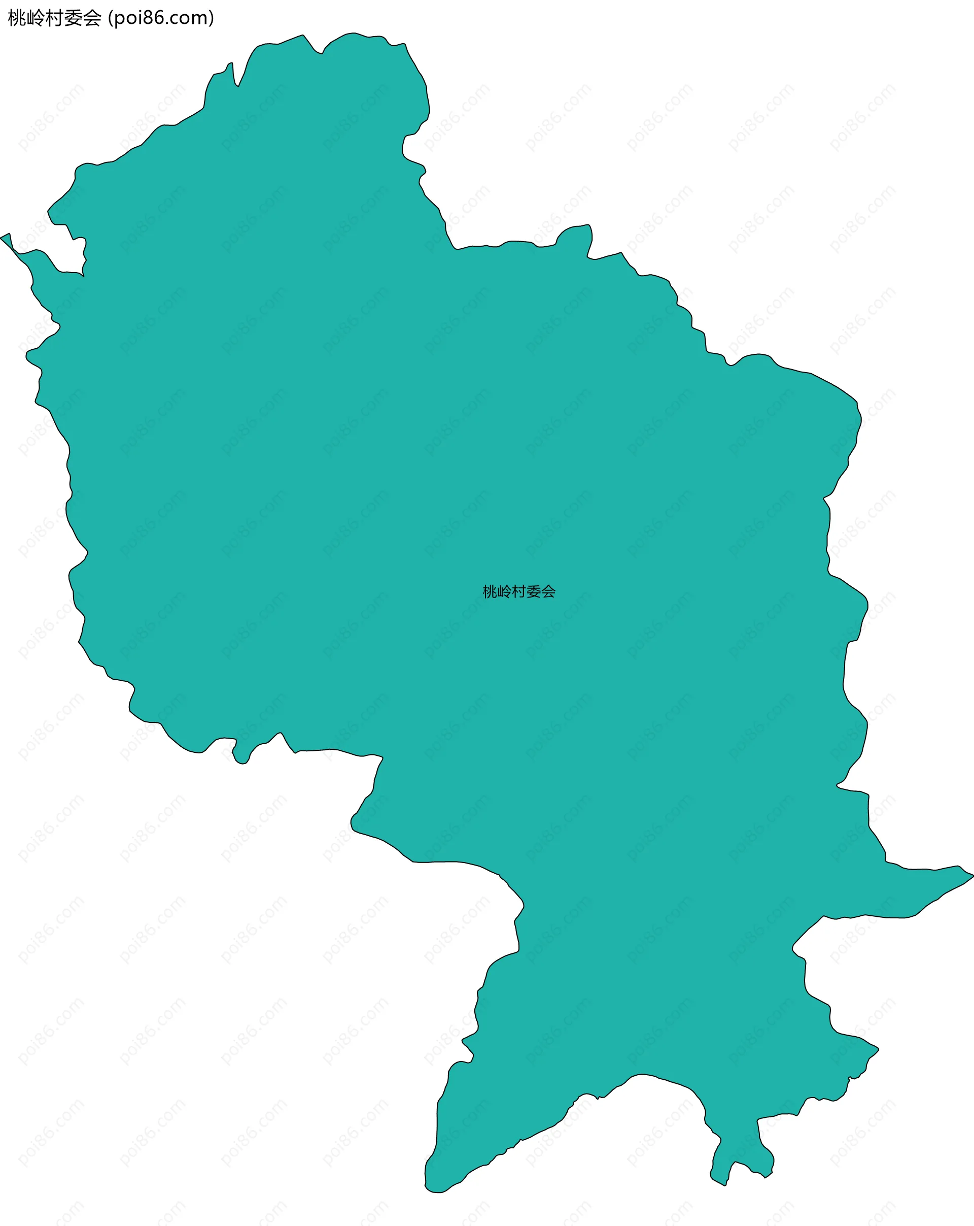 桃岭村委会边界地图