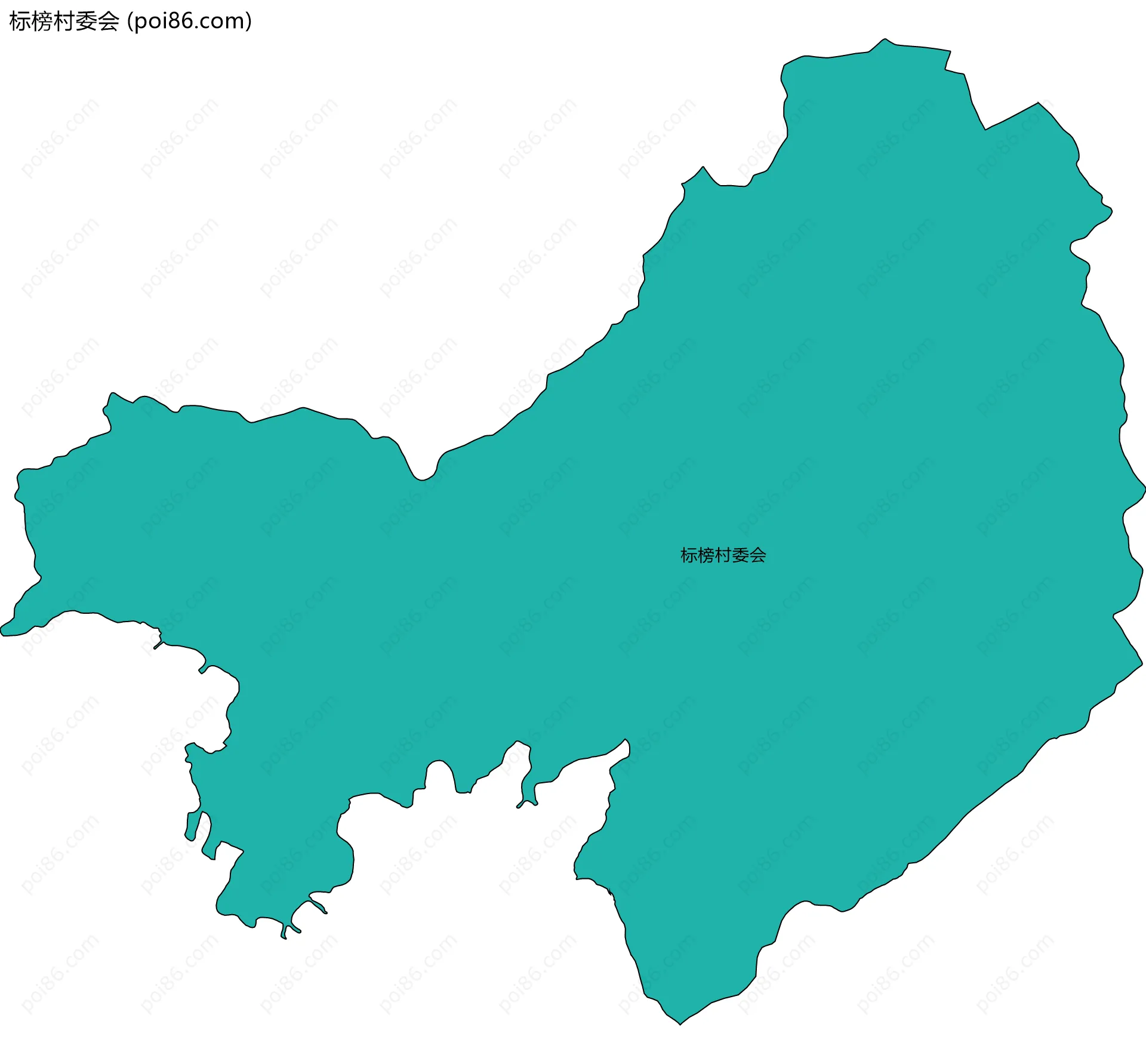 标榜村委会边界地图