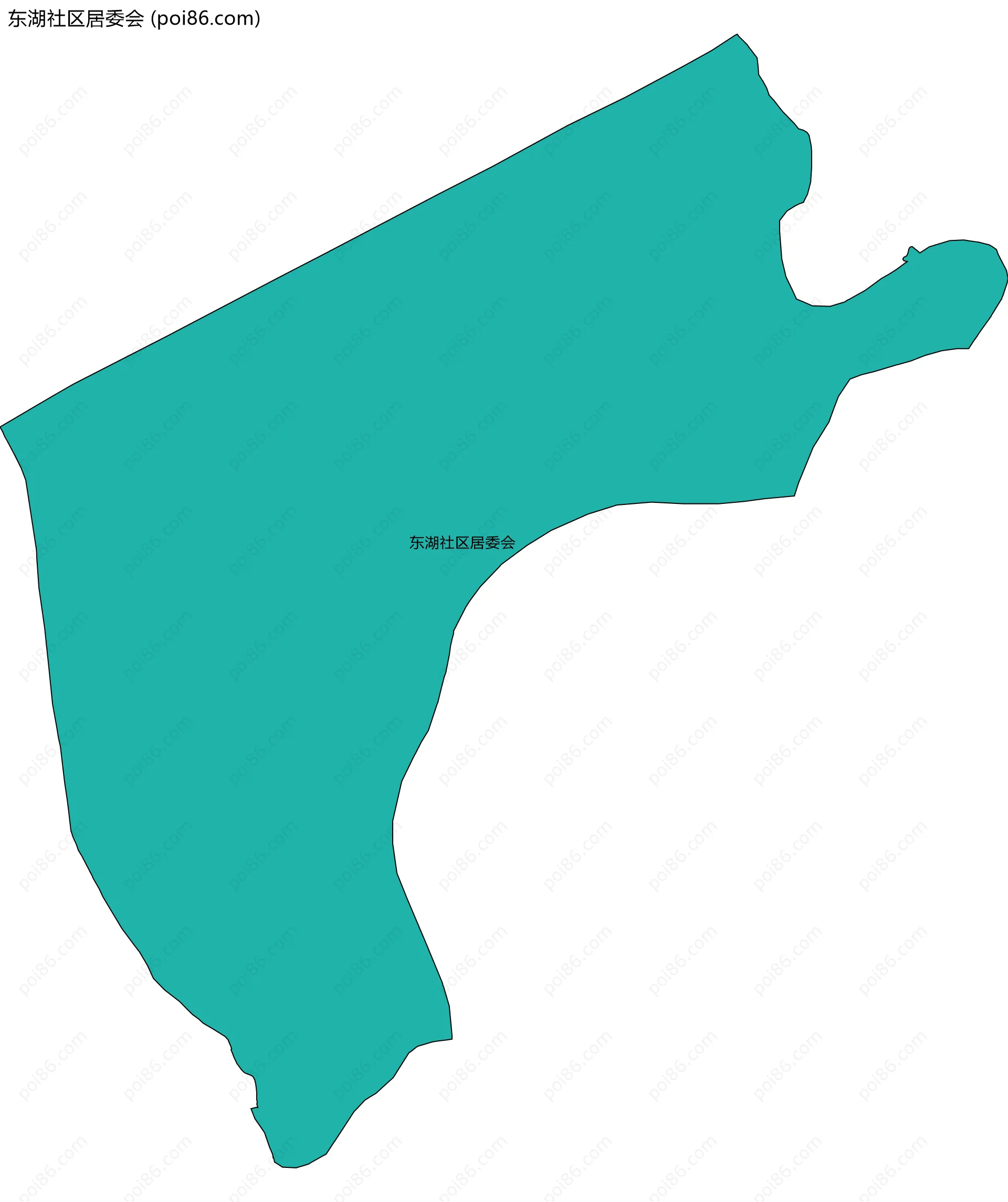 东湖社区居委会边界地图