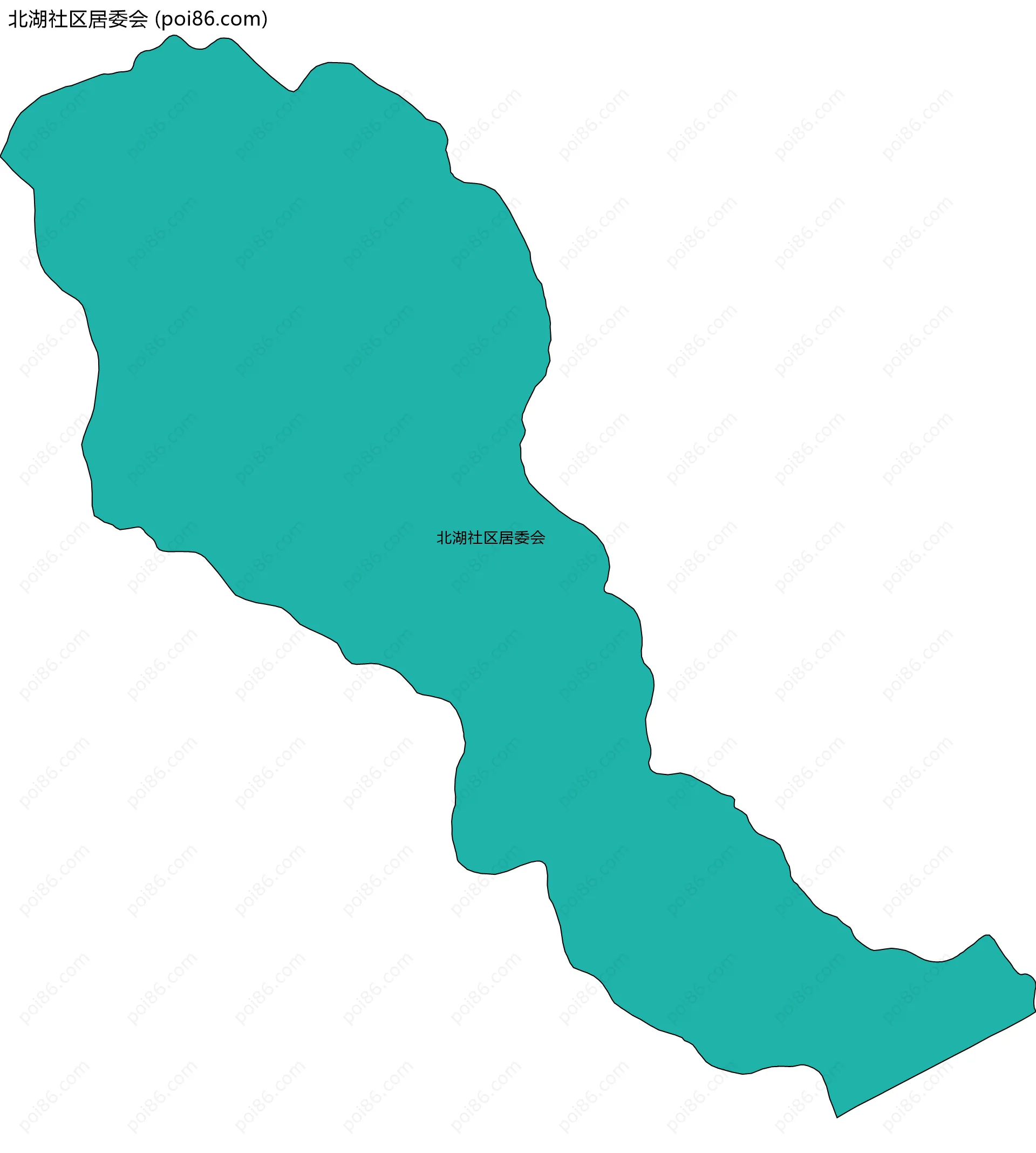 北湖社区居委会边界地图
