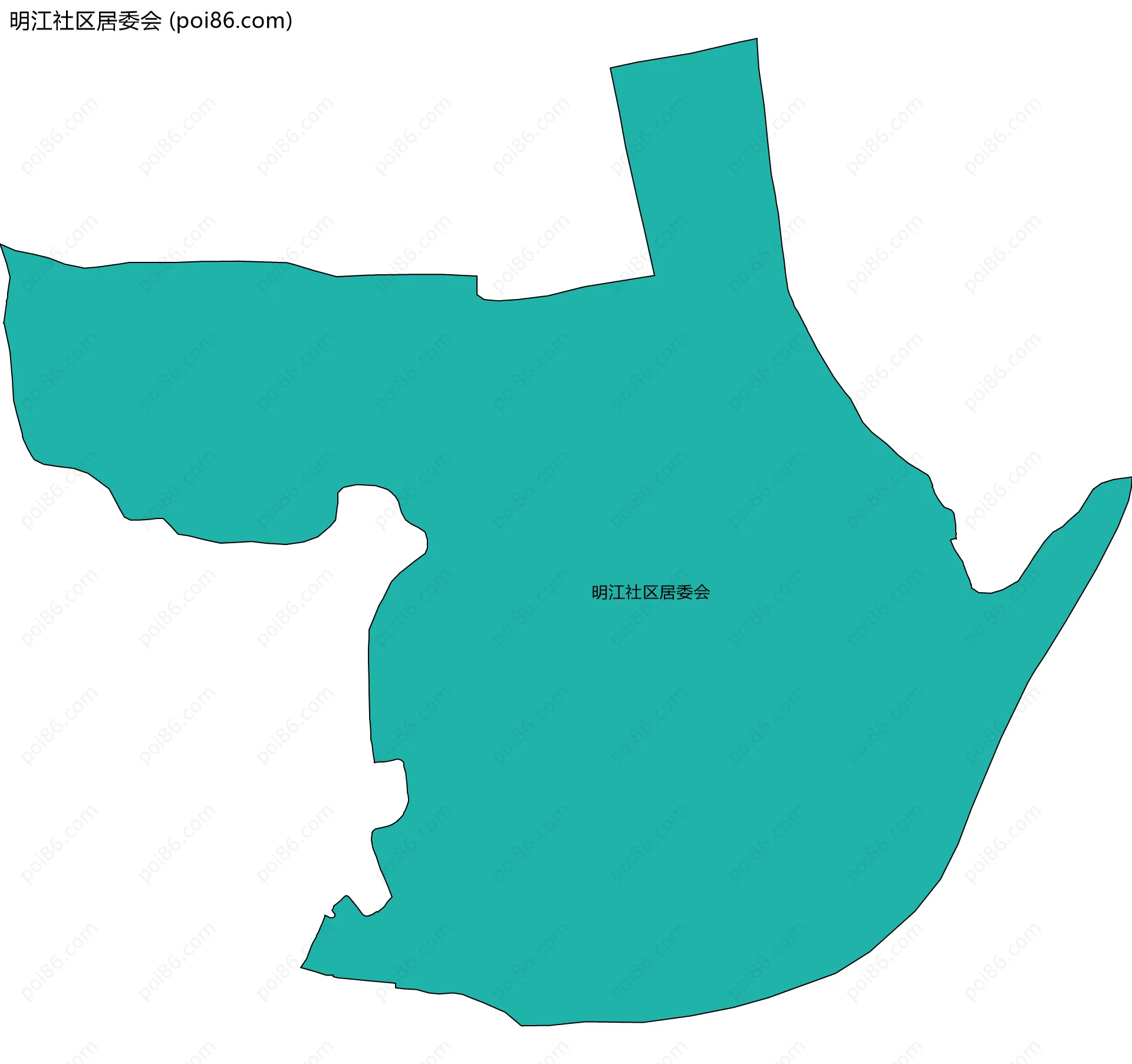 明江社区居委会边界地图