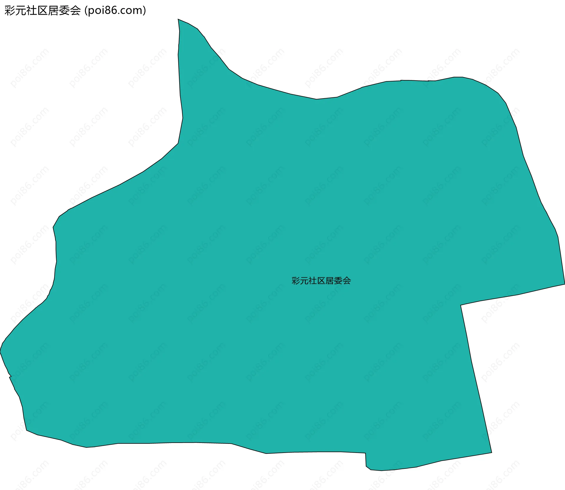 彩元社区居委会边界地图