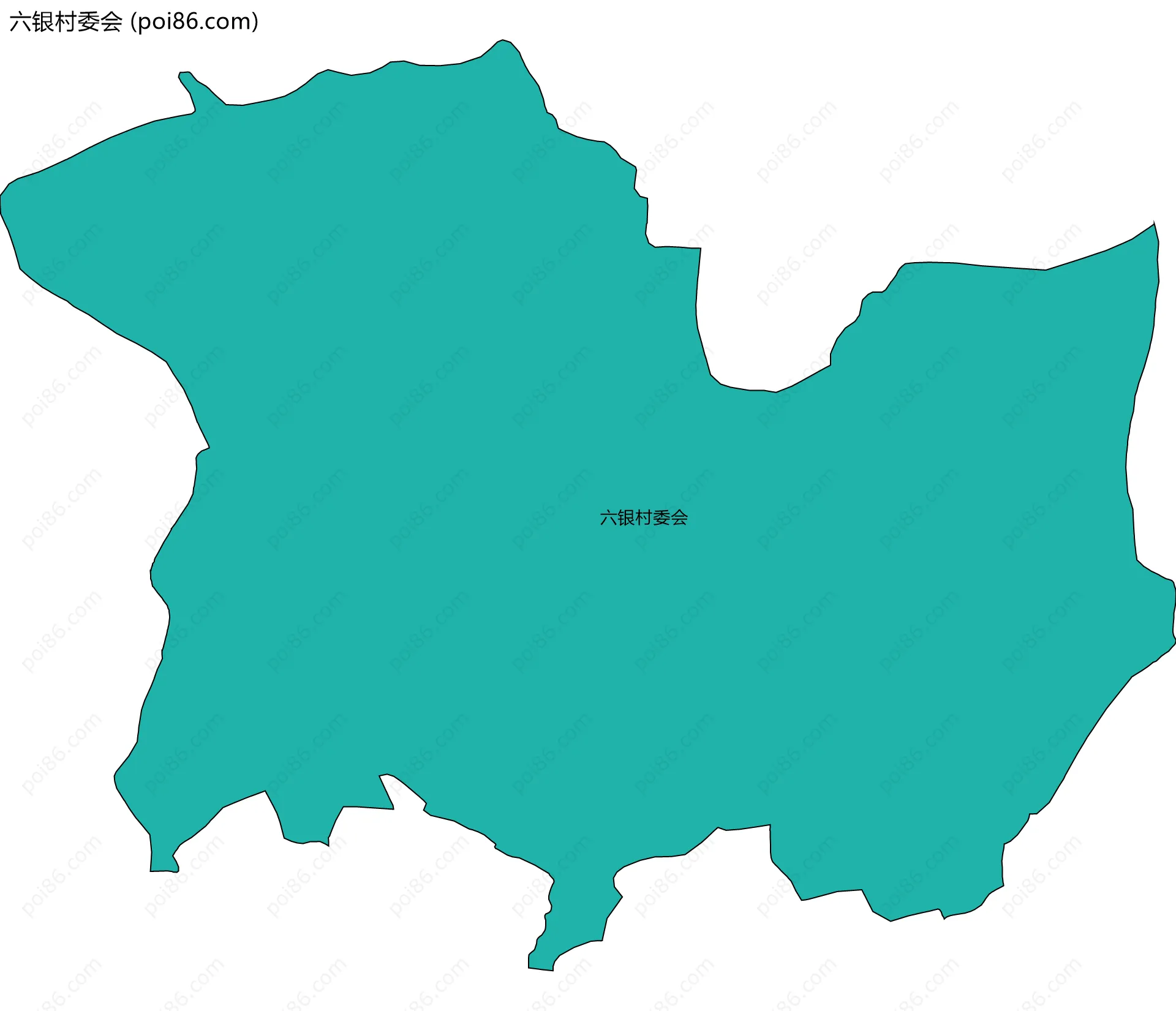 六银村委会边界地图