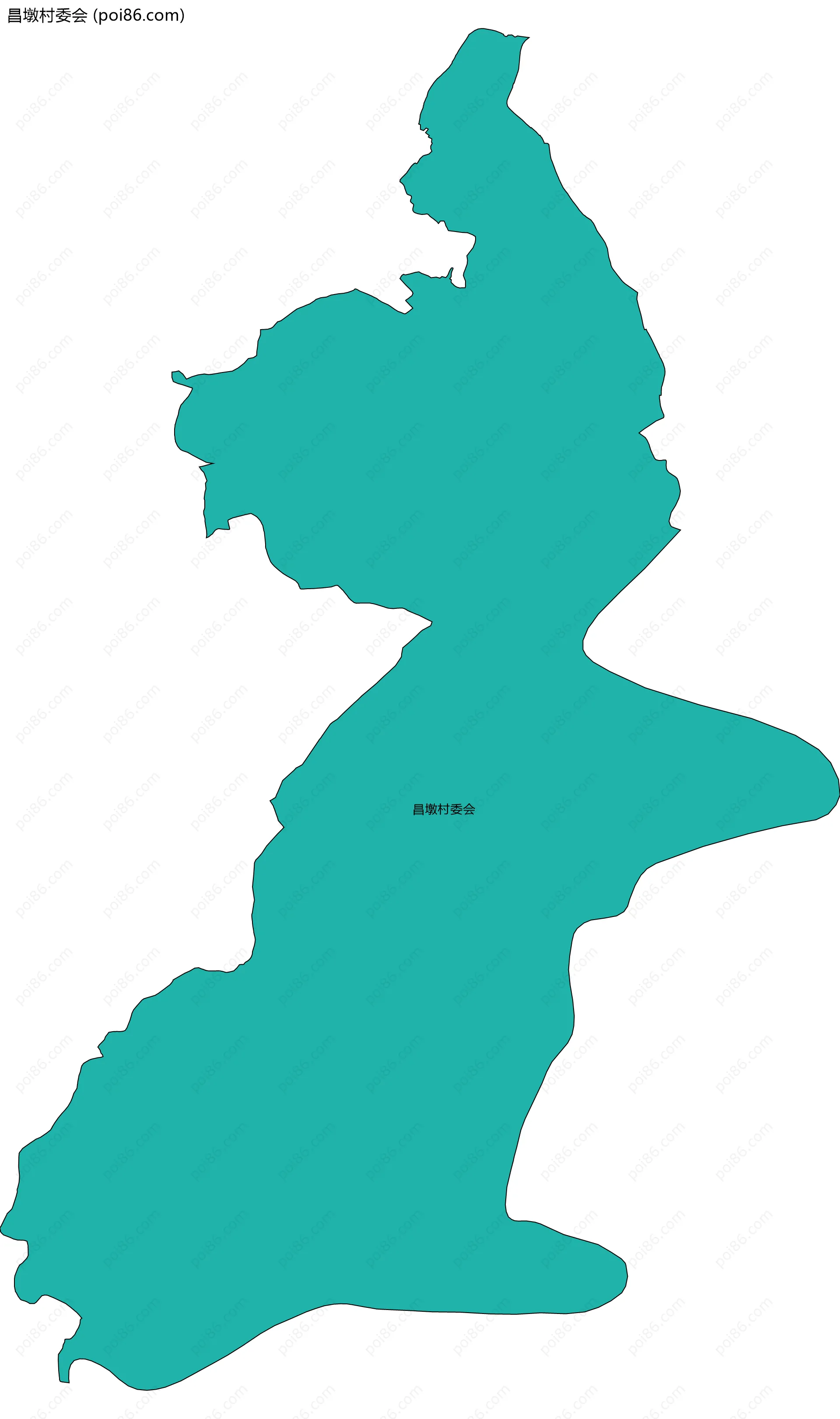 昌墩村委会边界地图