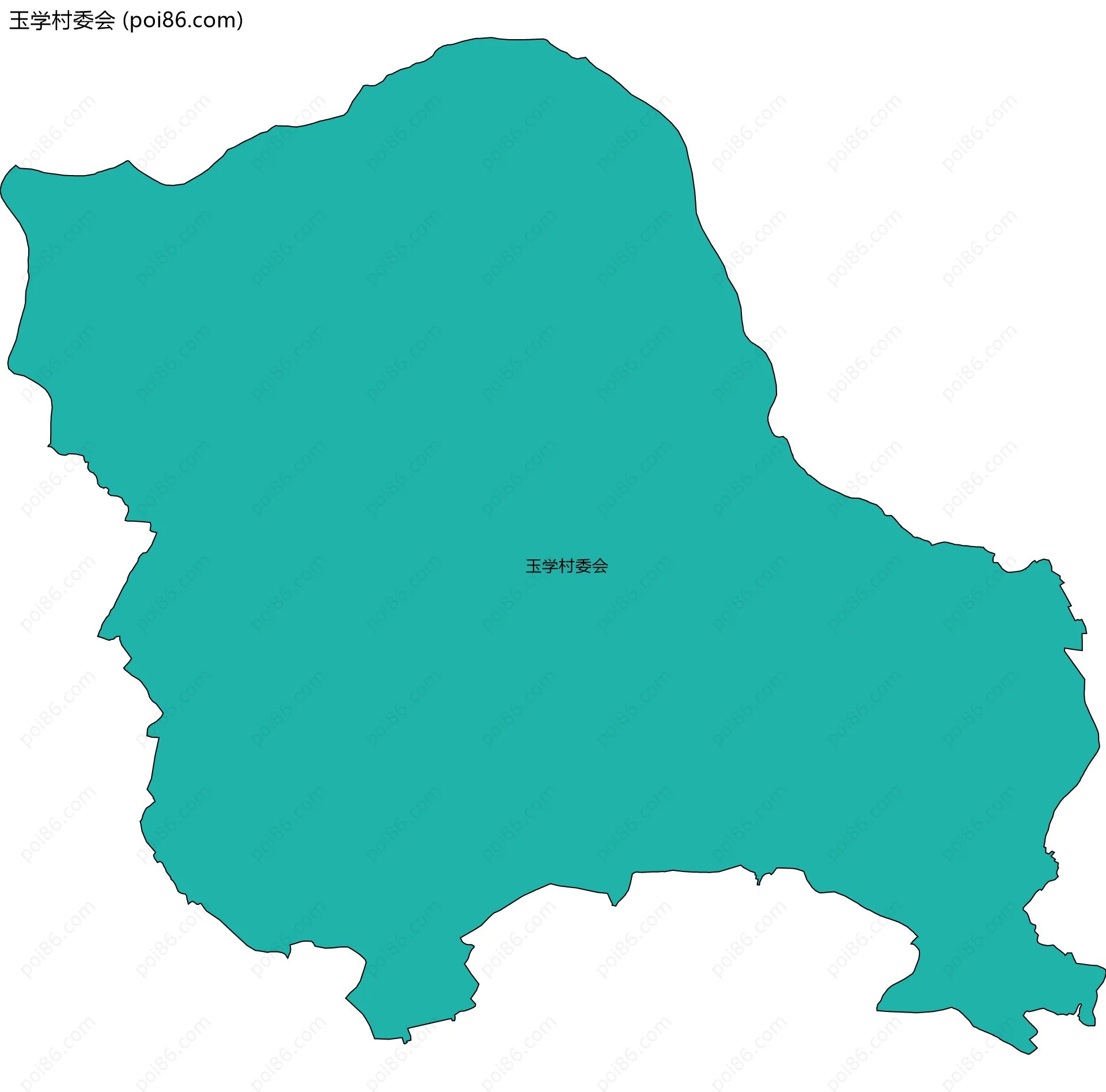 玉学村委会边界地图