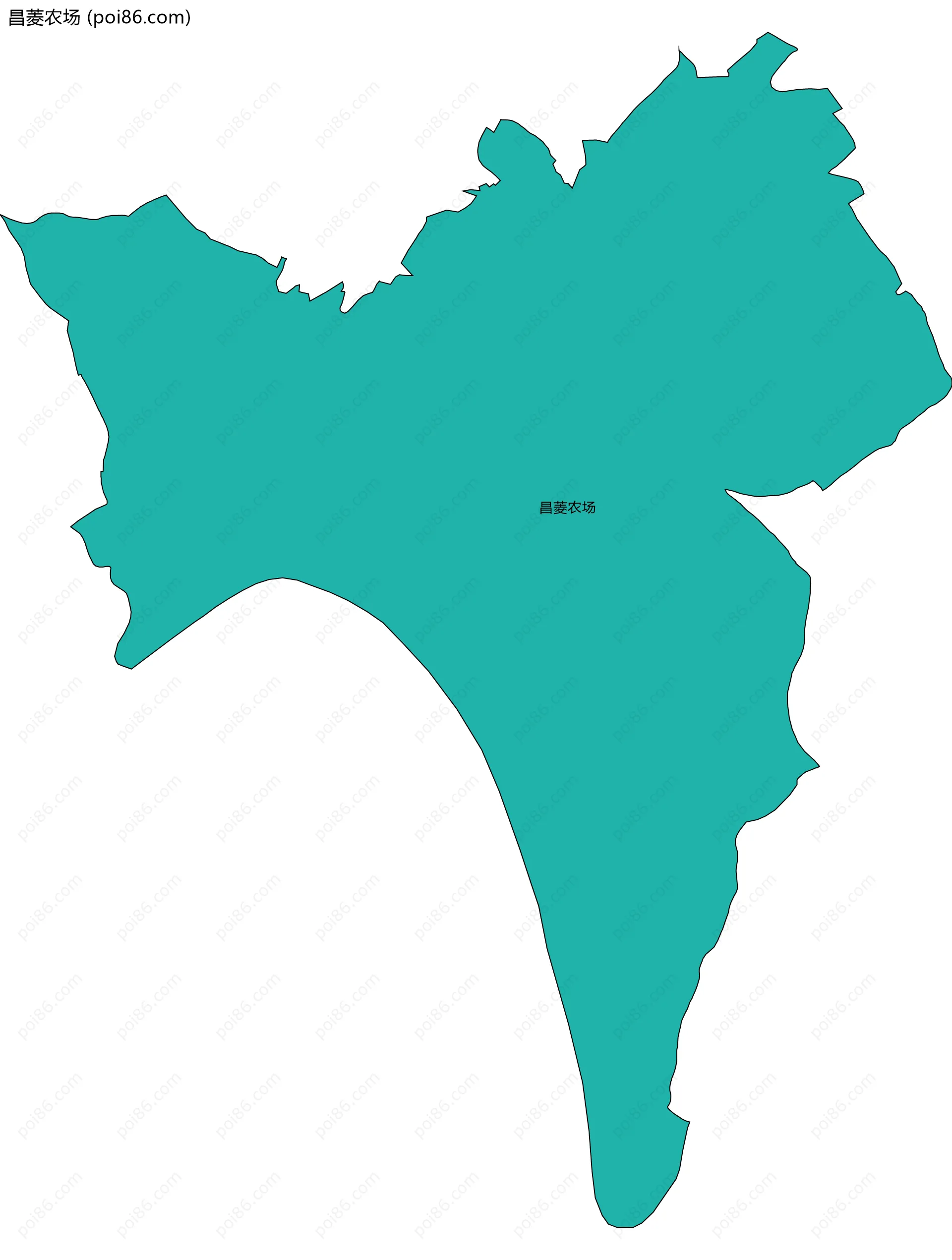 昌菱农场边界地图