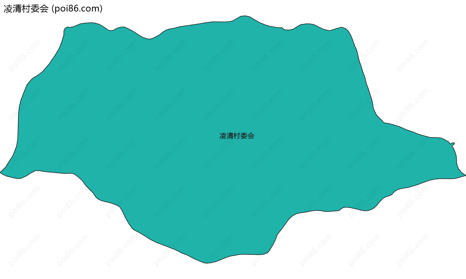 凌清村委会边界地图