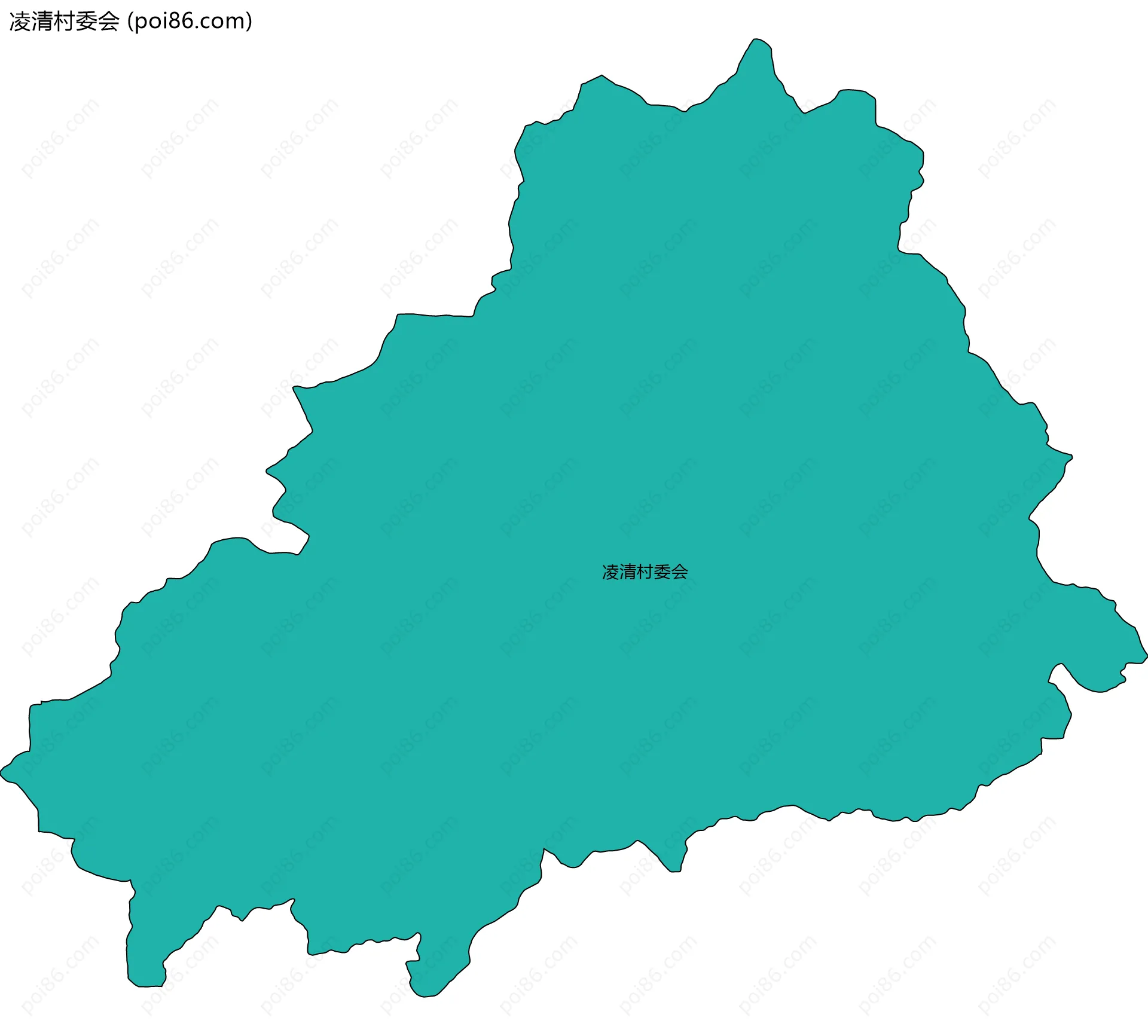 凌清村委会边界地图