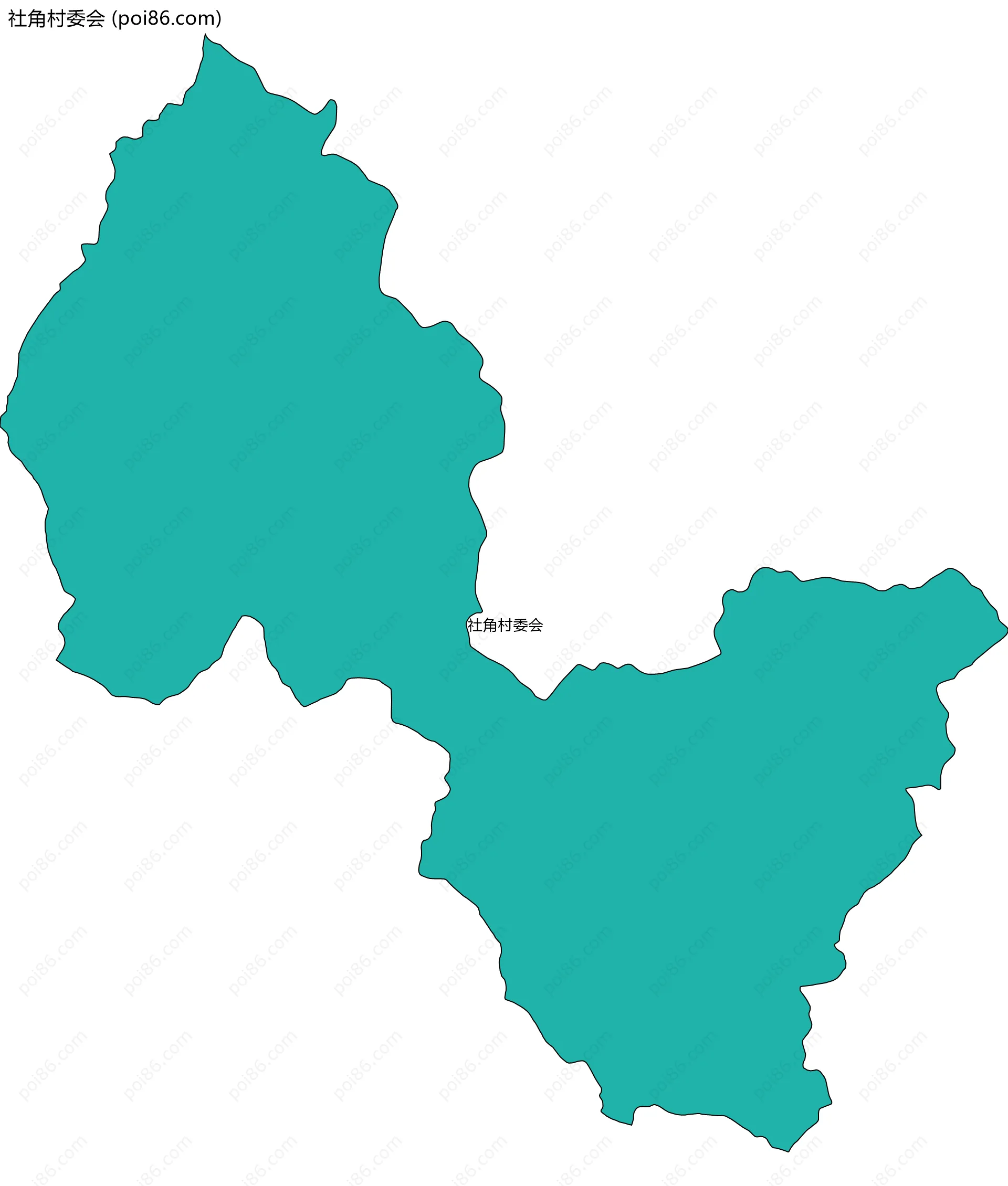 社角村委会边界地图