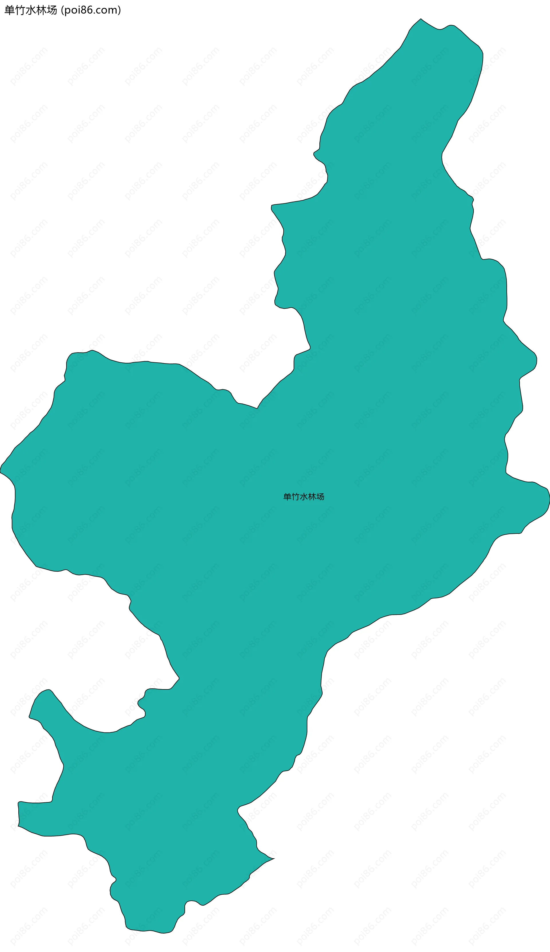 单竹水林场边界地图