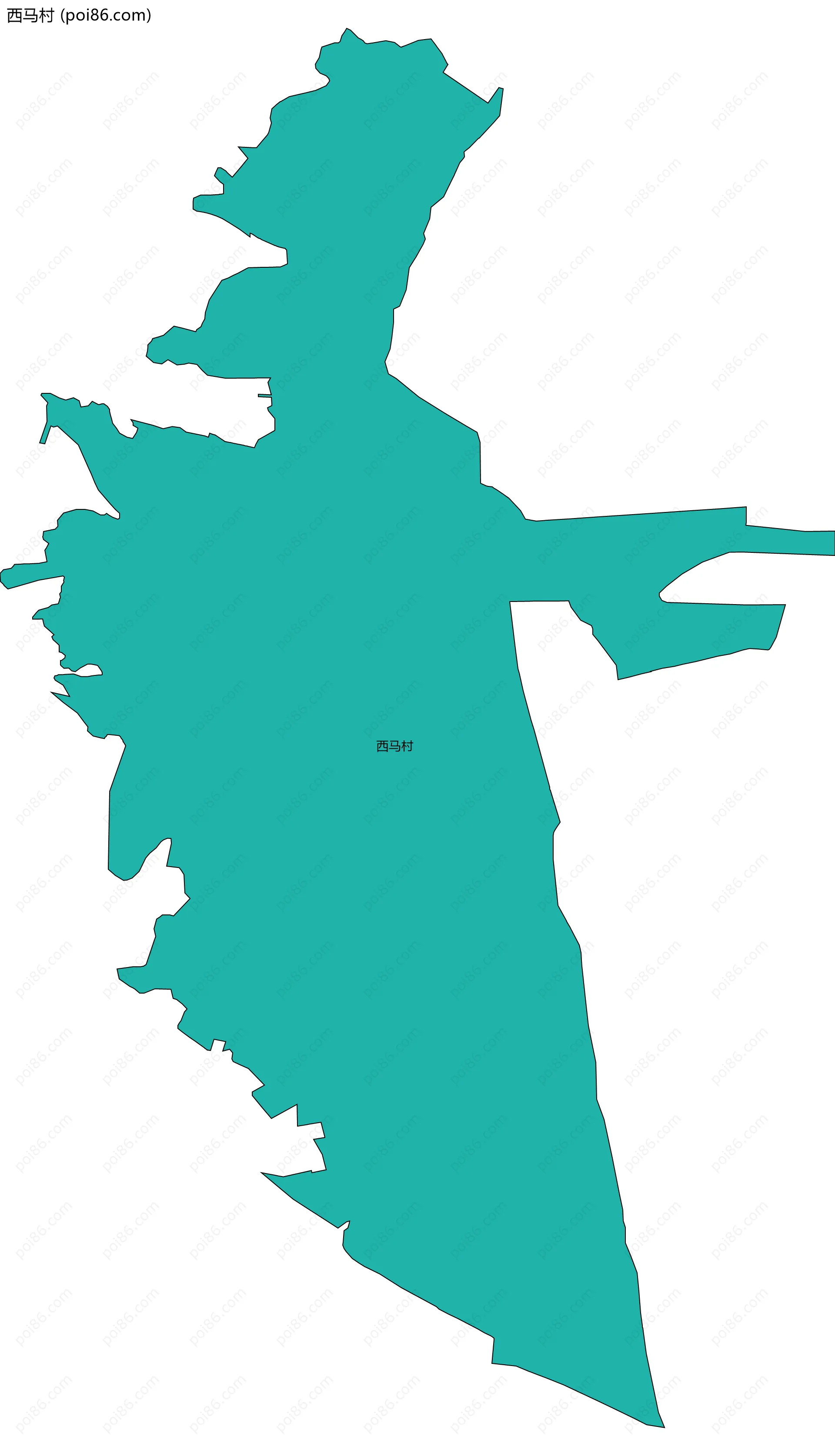 西马村边界地图