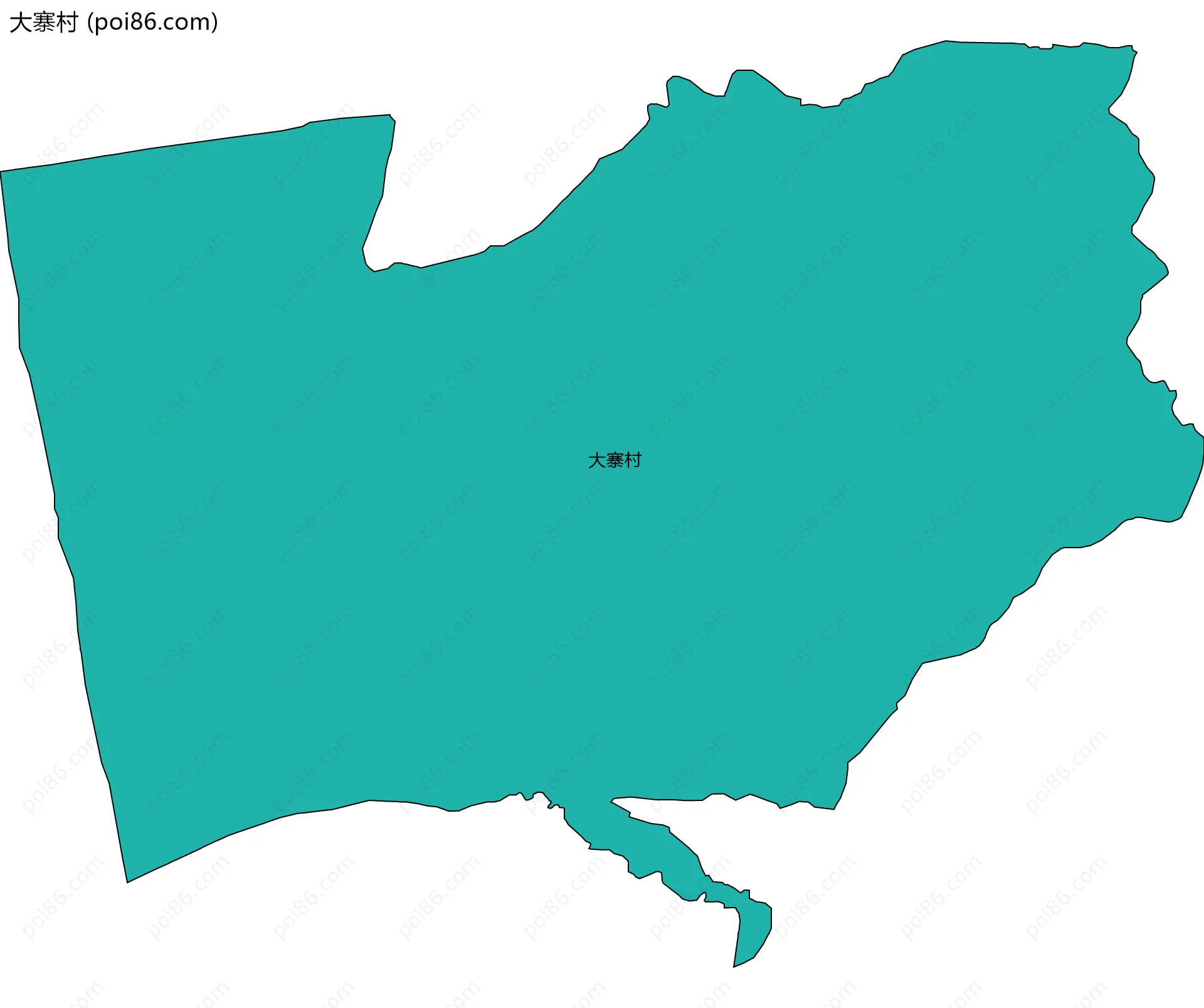 大寨村边界地图