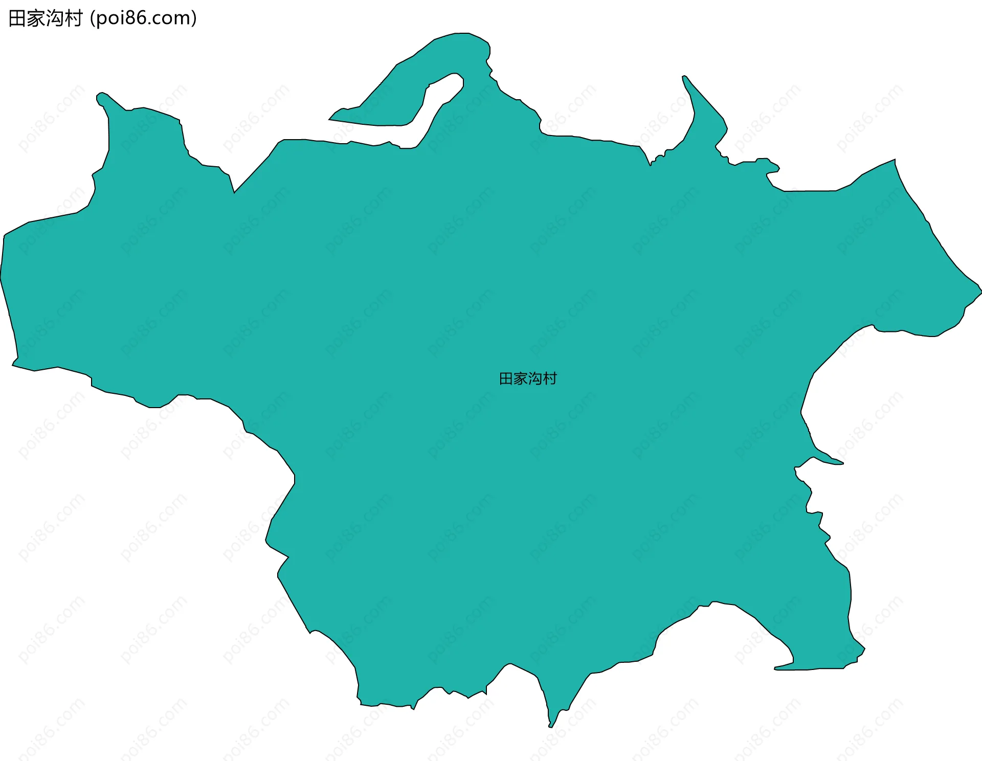 田家沟村边界地图