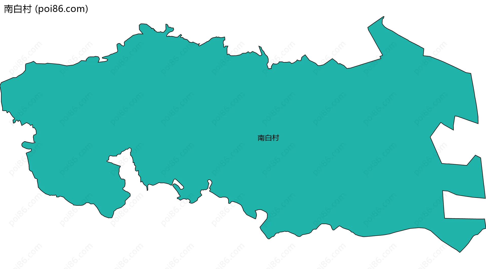 南白村边界地图