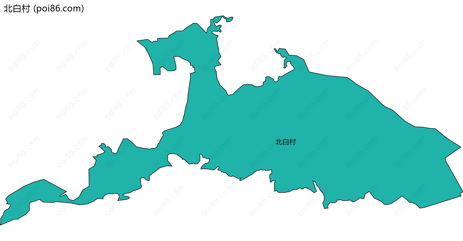 北白村边界地图