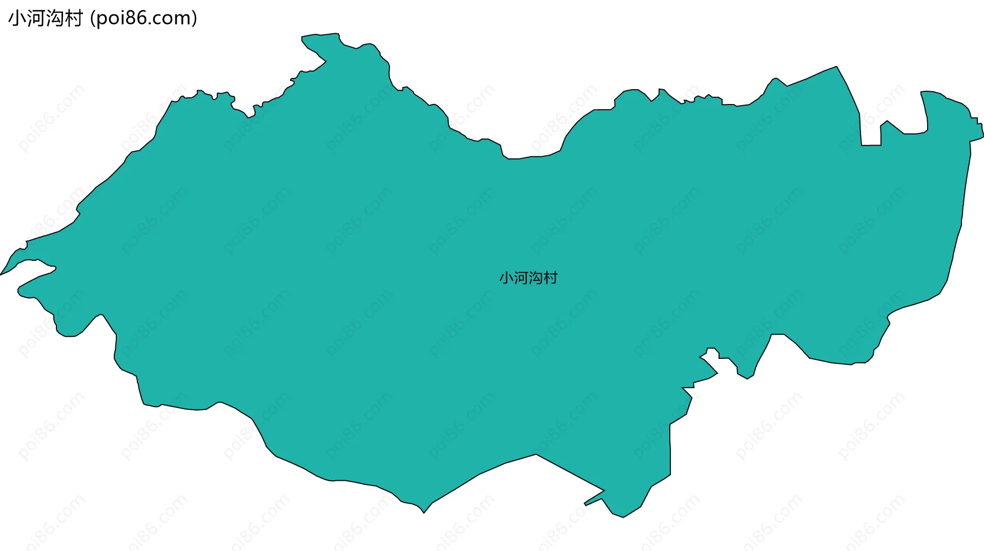 小河沟村边界地图