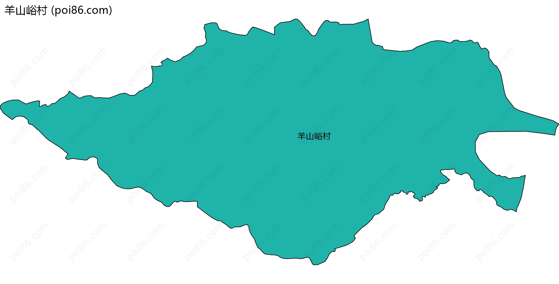 羊山峪村边界地图