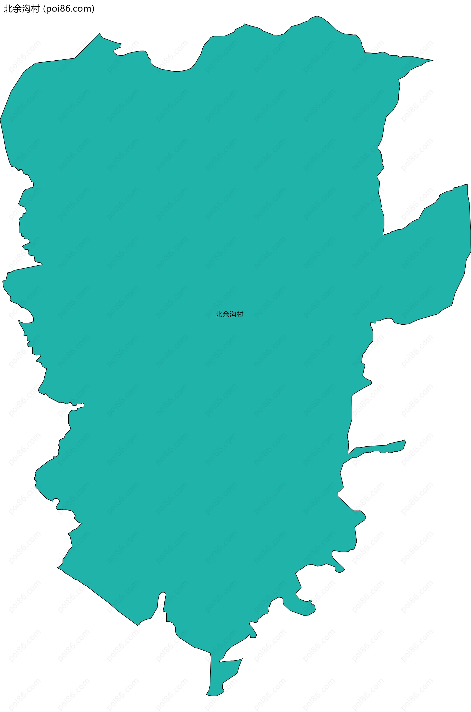 北余沟村边界地图