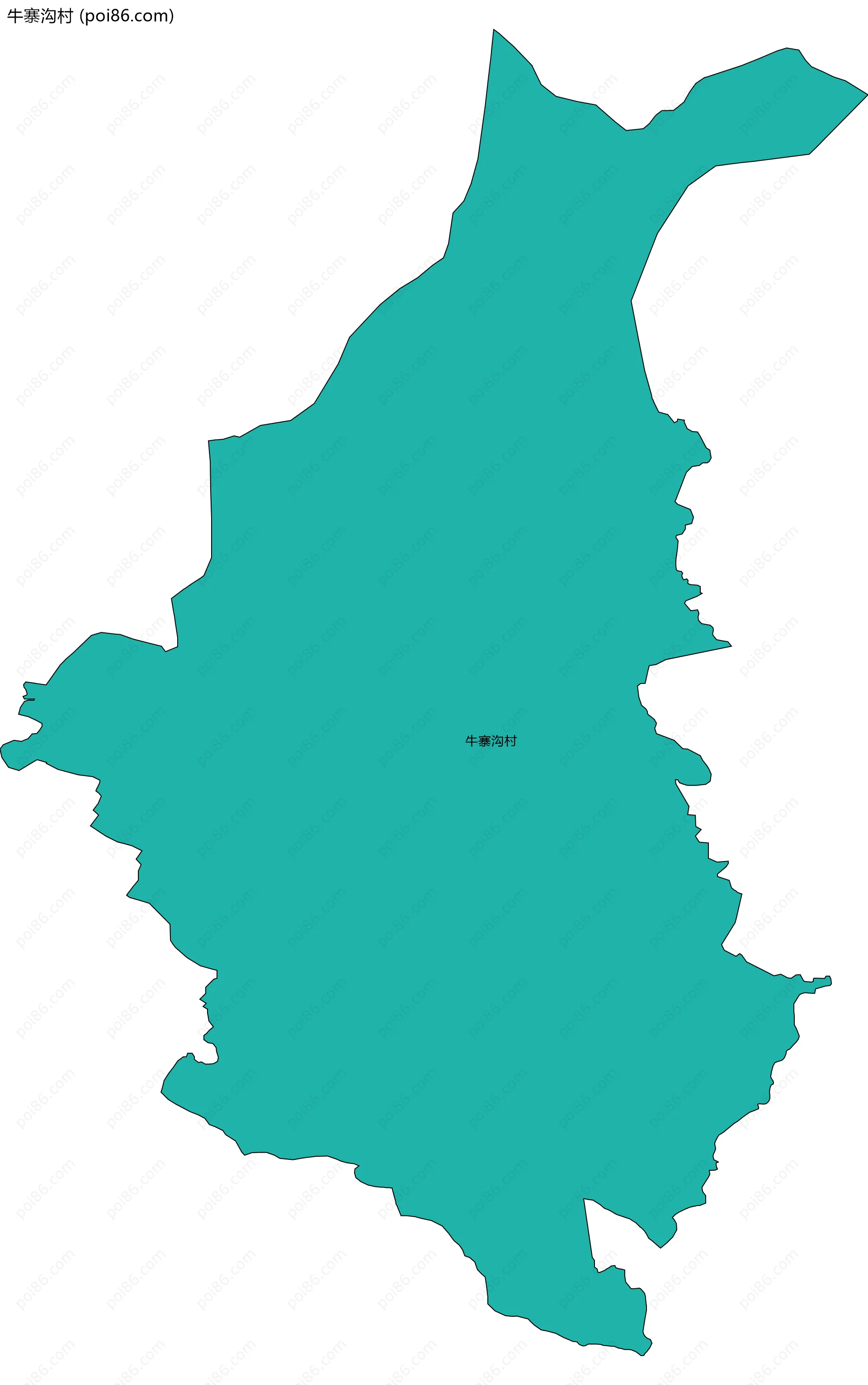 牛寨沟村边界地图