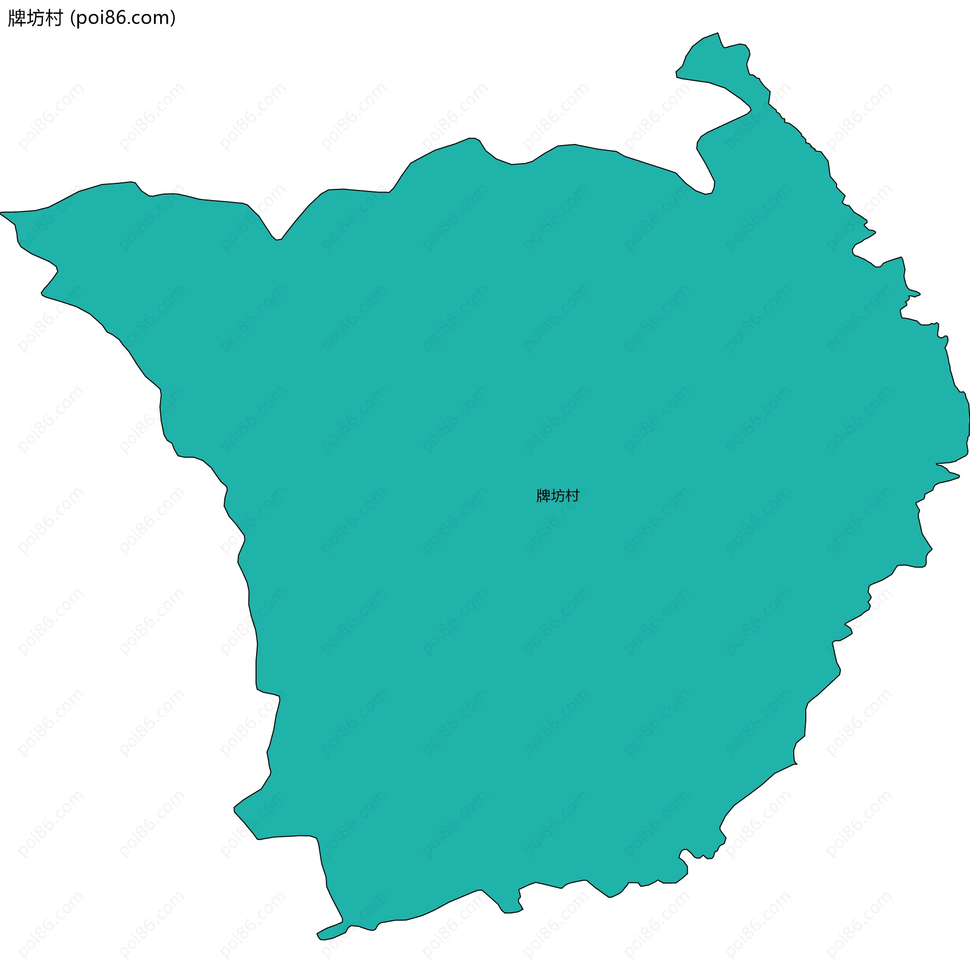 牌坊村边界地图