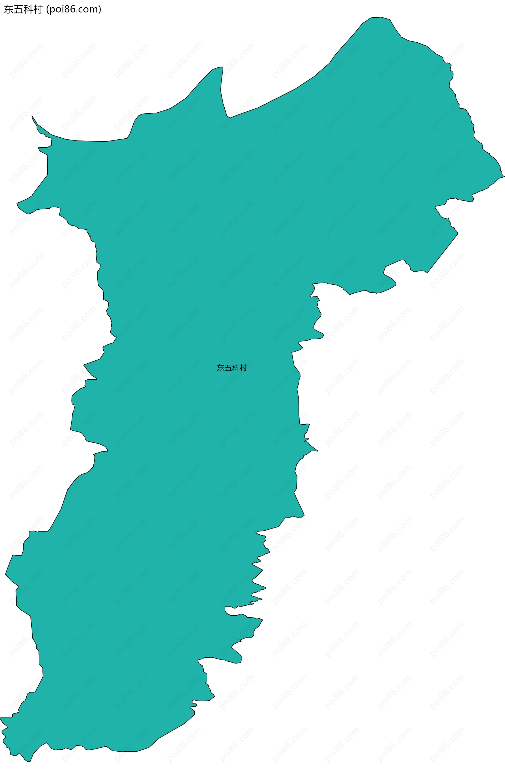 东五科村边界地图