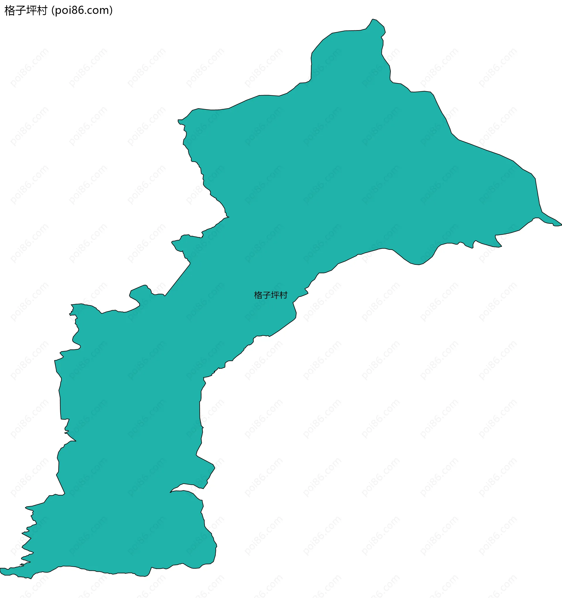 格子坪村边界地图