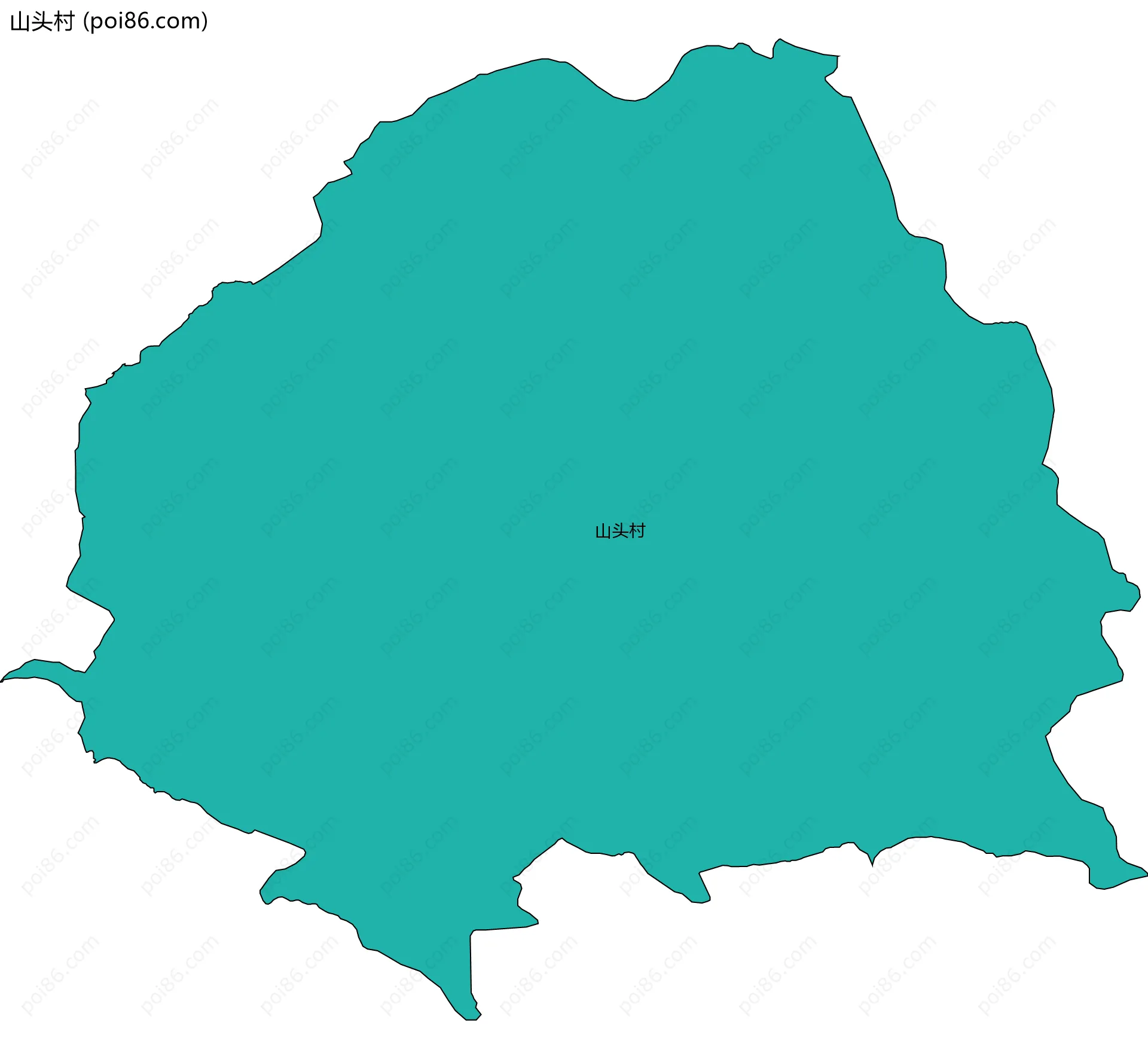 山头村边界地图