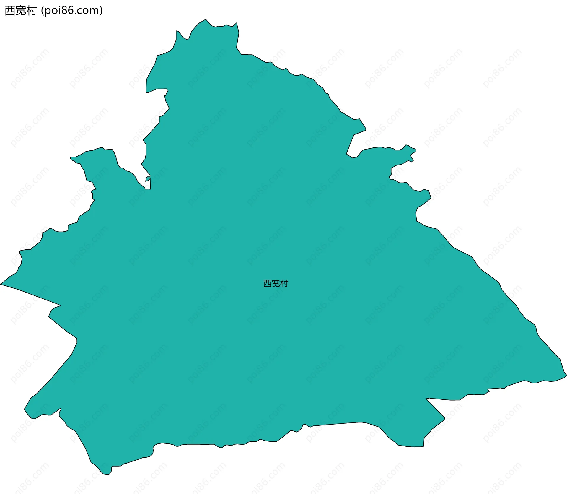 西宽村边界地图