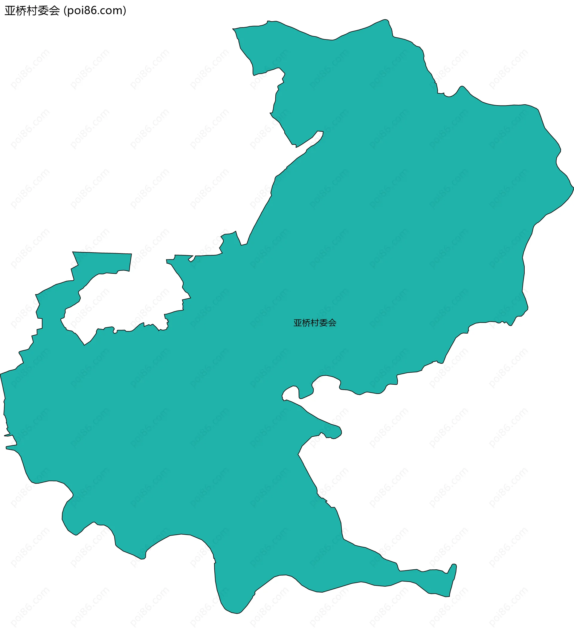 亚桥村委会边界地图