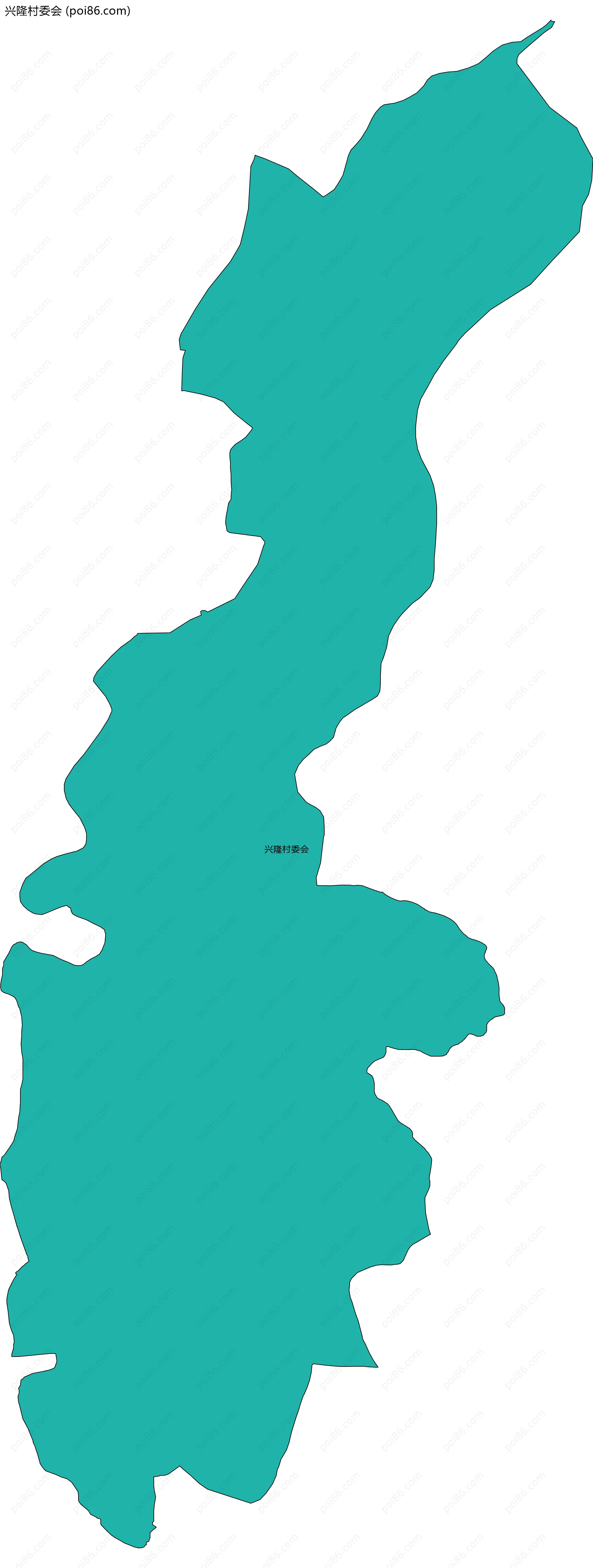 兴隆村委会边界地图