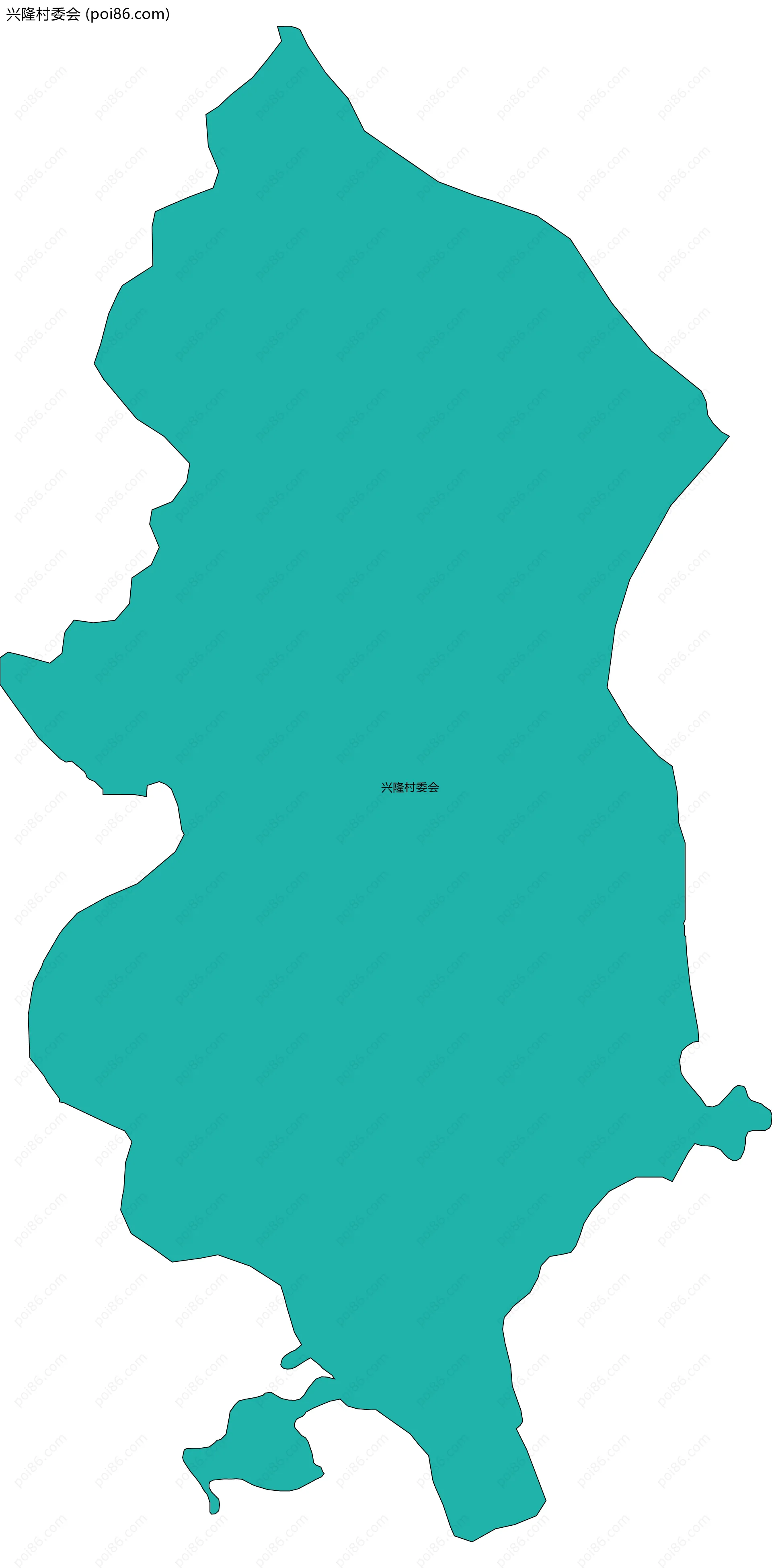 兴隆村委会边界地图