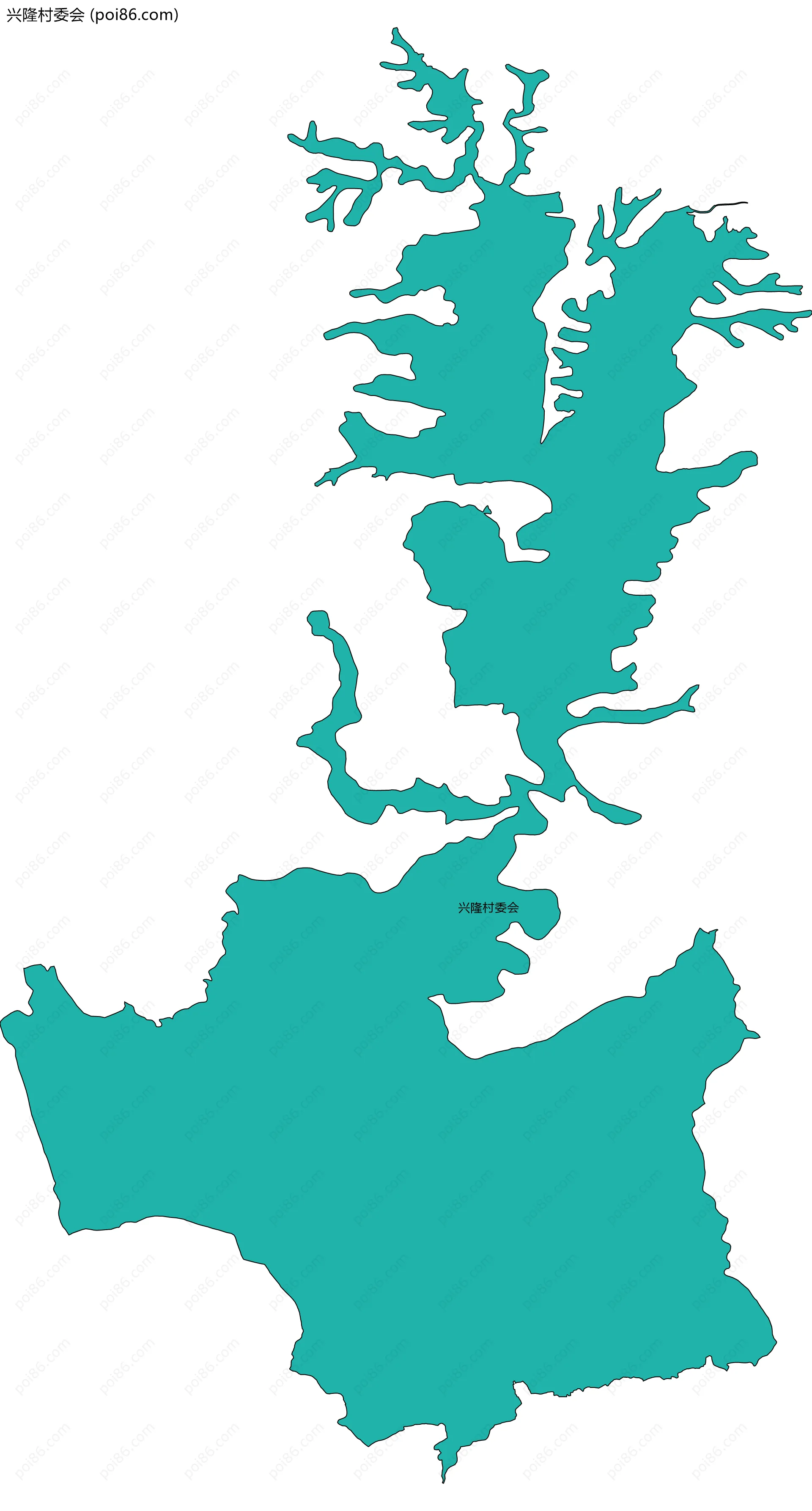 兴隆村委会边界地图