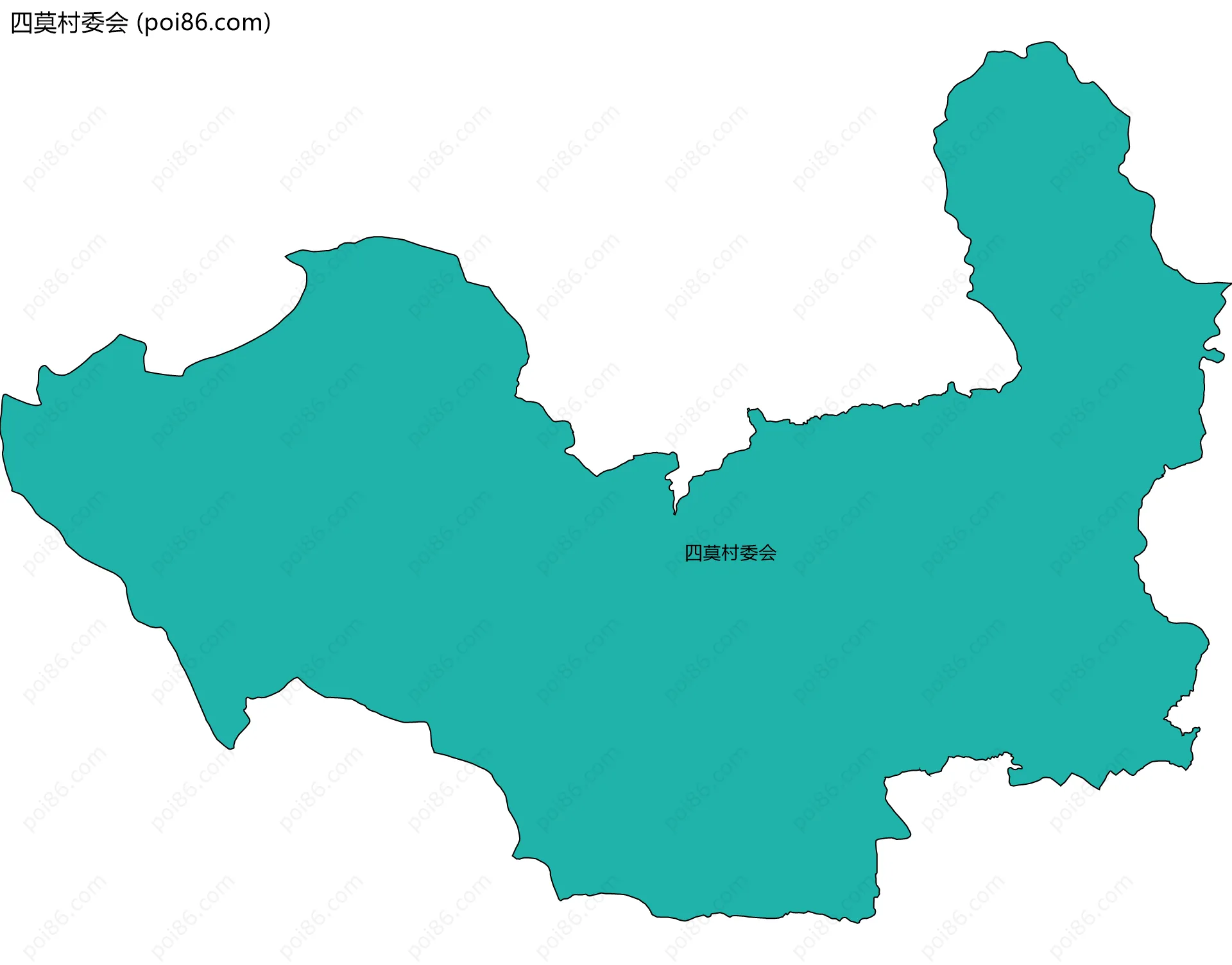 四莫村委会边界地图