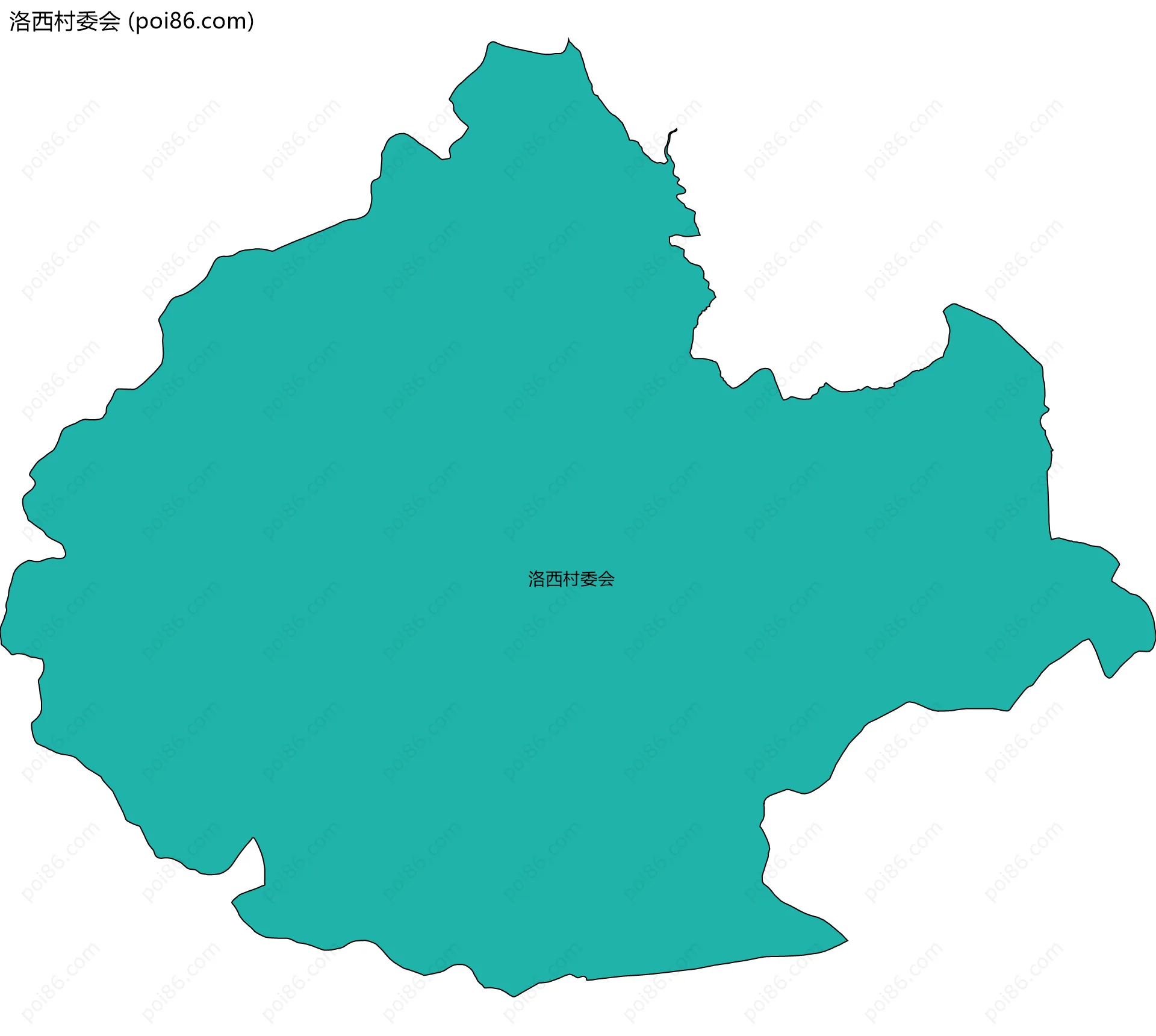 洛西村委会边界地图