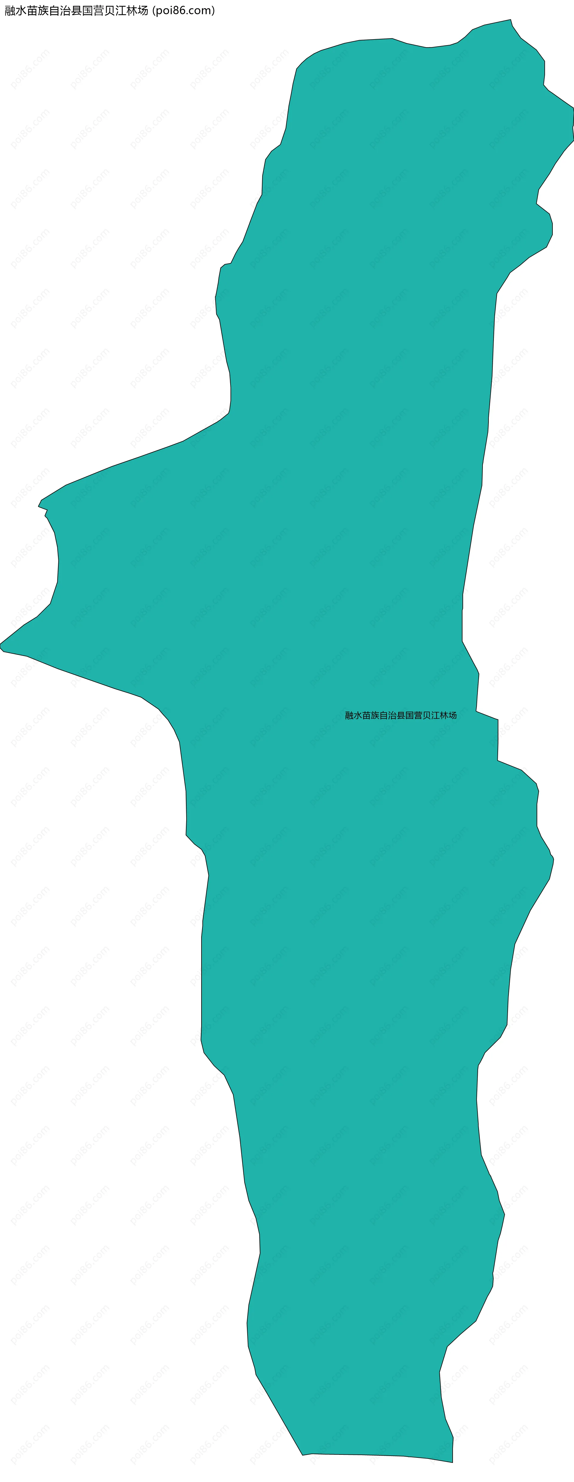 融水苗族自治县国营贝江林场边界地图