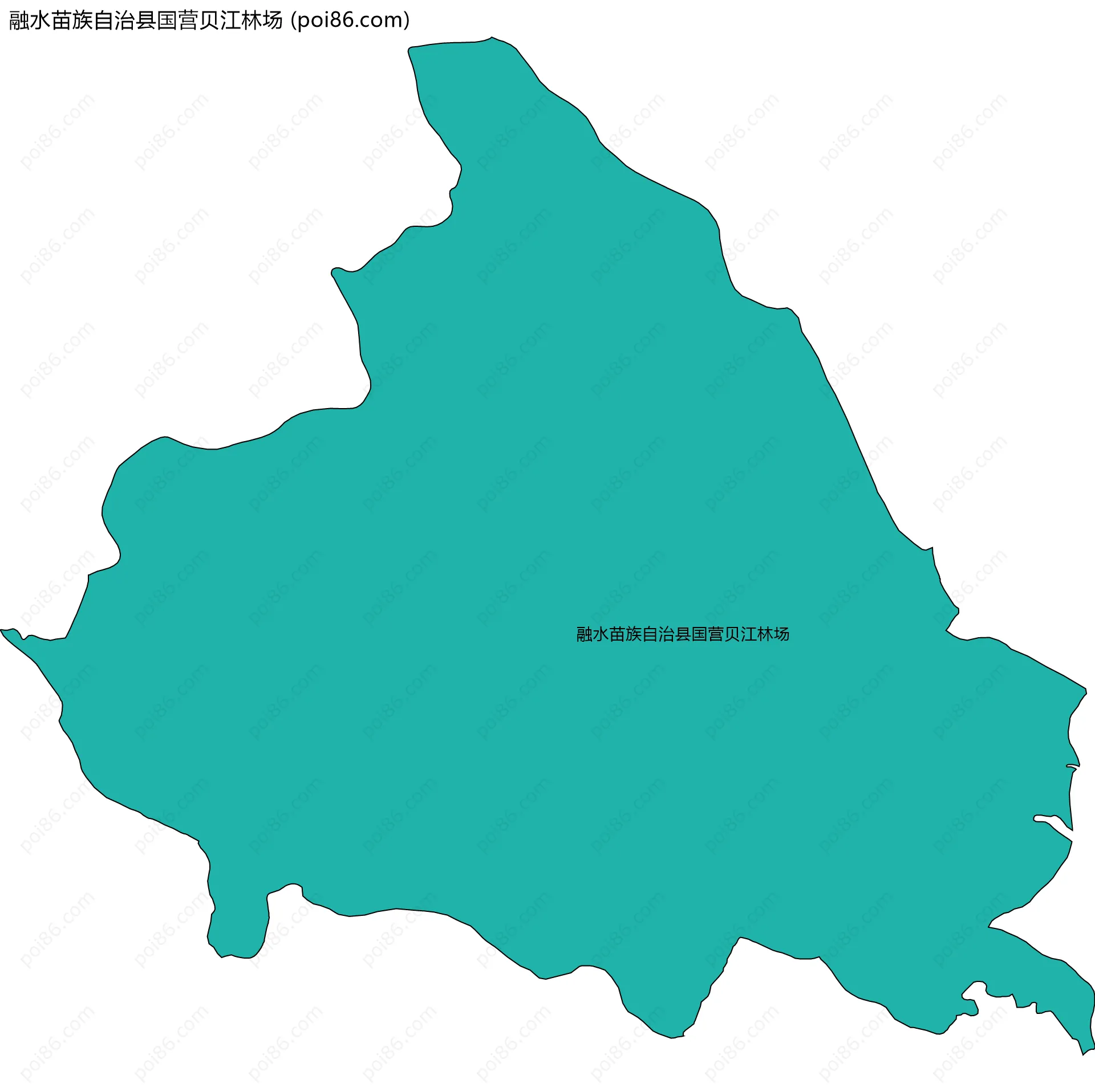 融水苗族自治县国营贝江林场边界地图