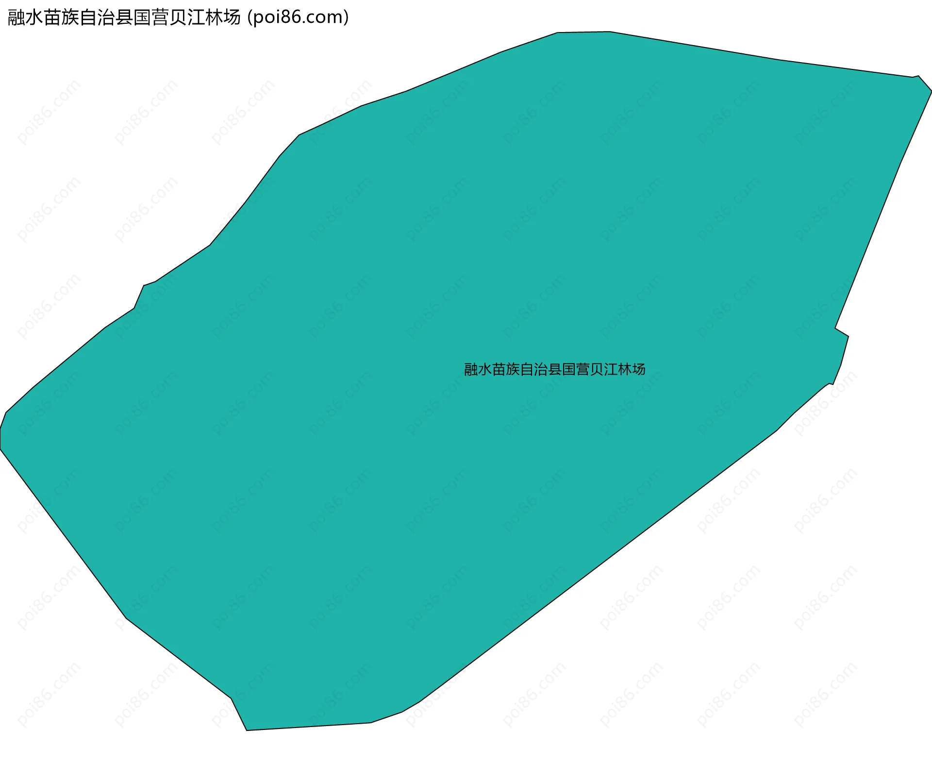 融水苗族自治县国营贝江林场边界地图