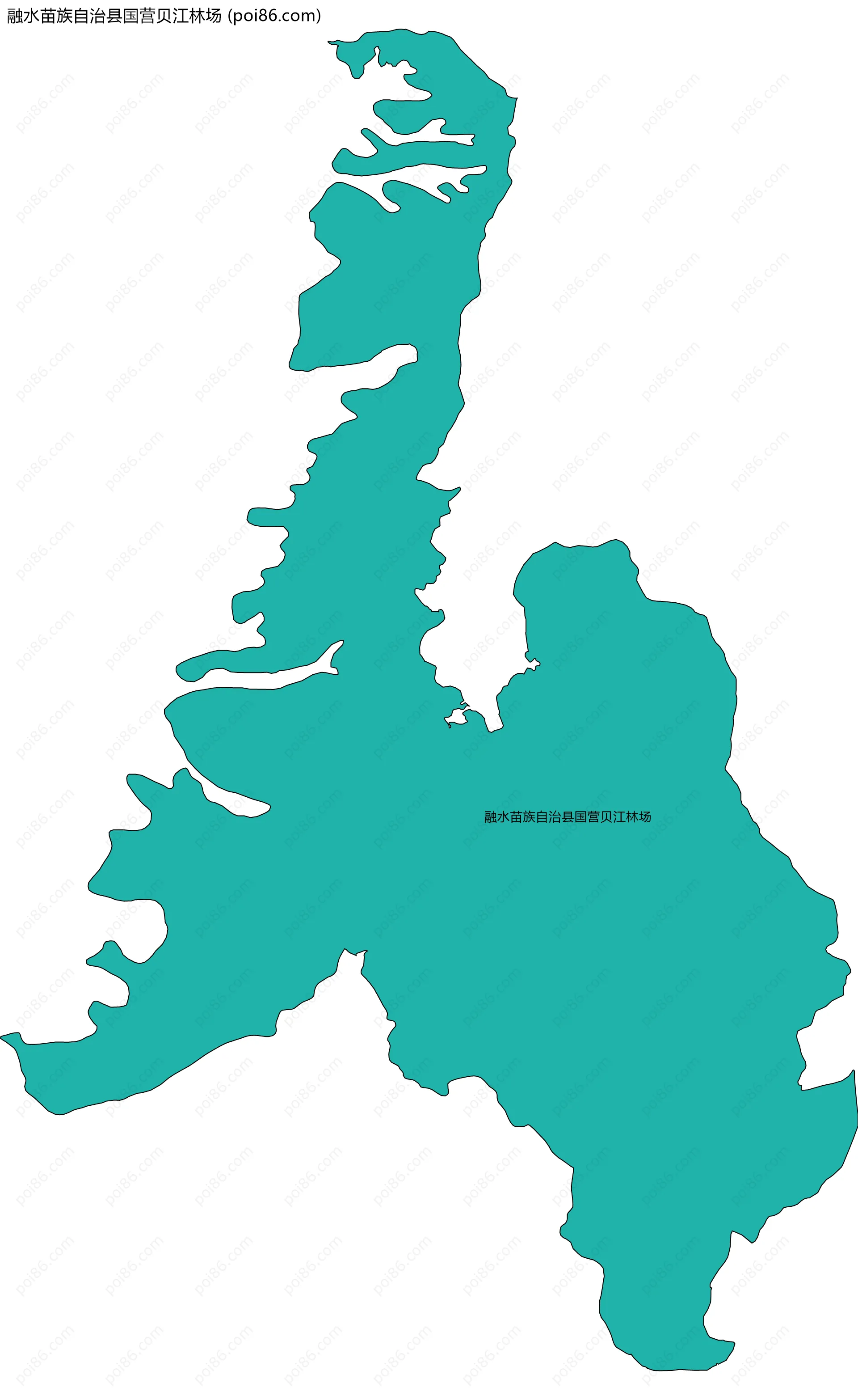 融水苗族自治县国营贝江林场边界地图